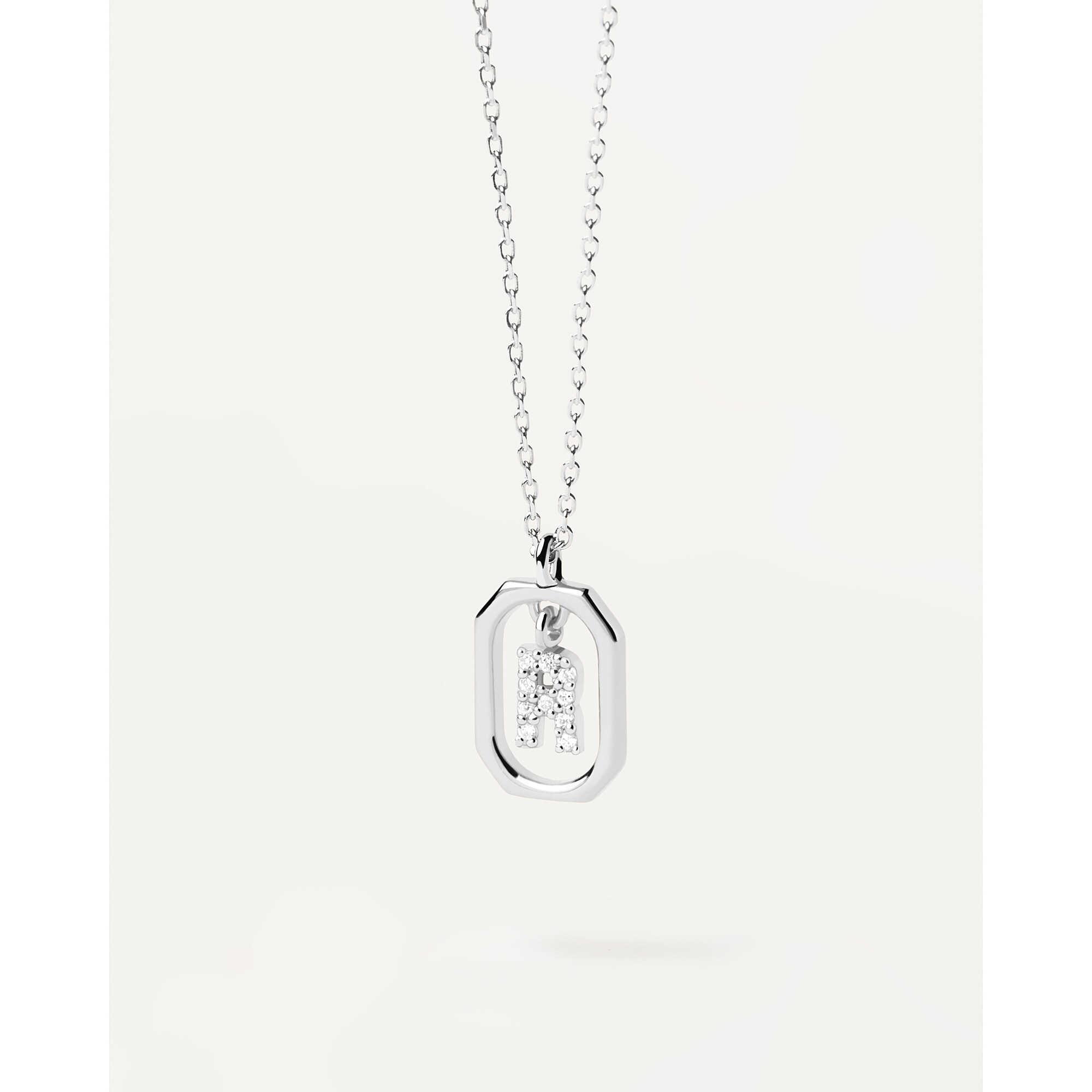 Mini Letters R necklace in silver - PDPAOLA