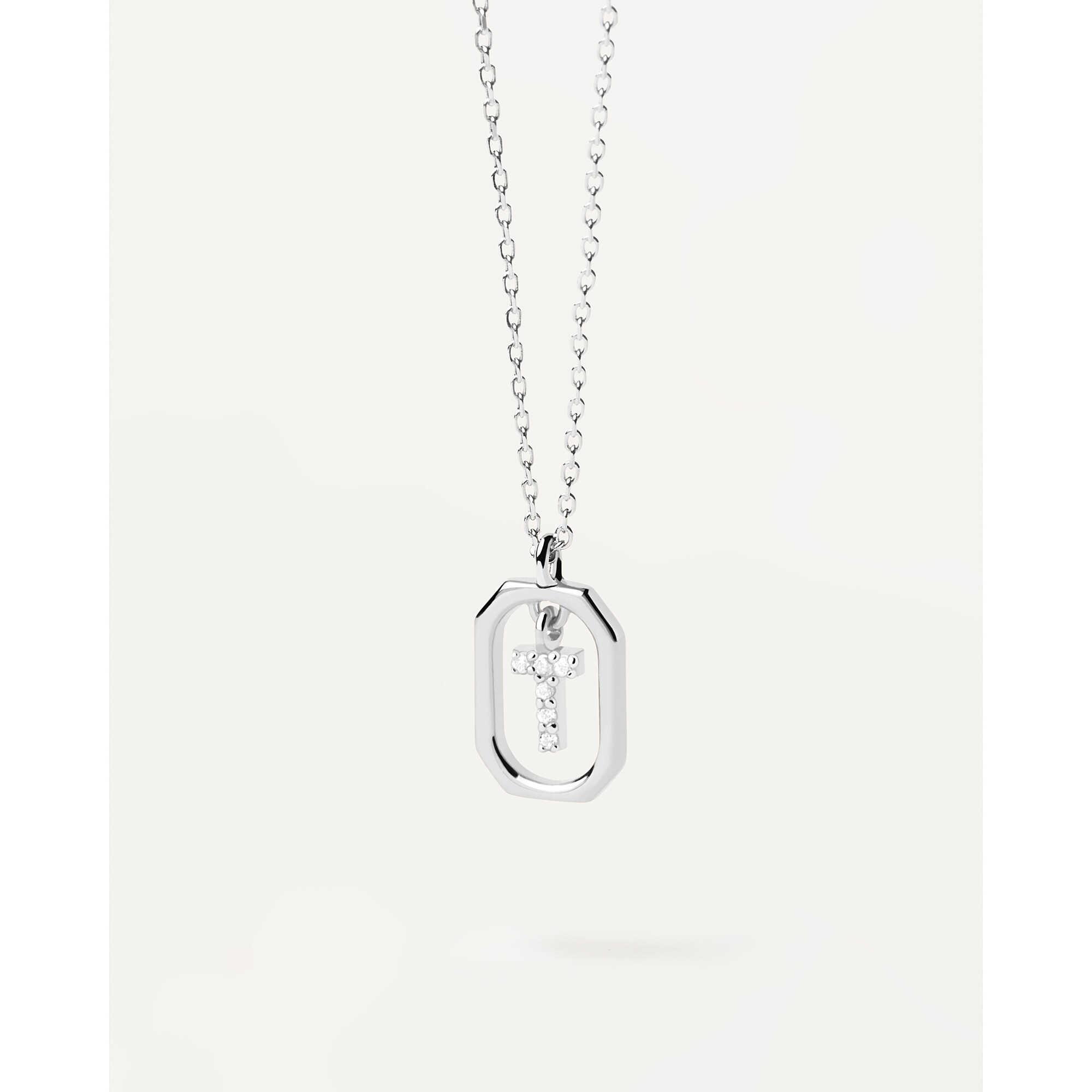 Collana Mini Letters T in argento - PDPAOLA