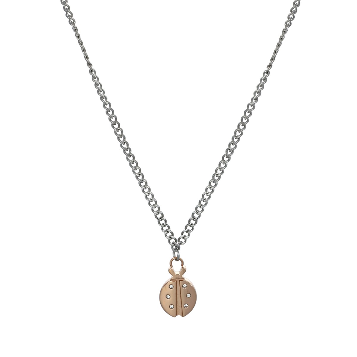 Collana in acciaio con zirconi - AMEN