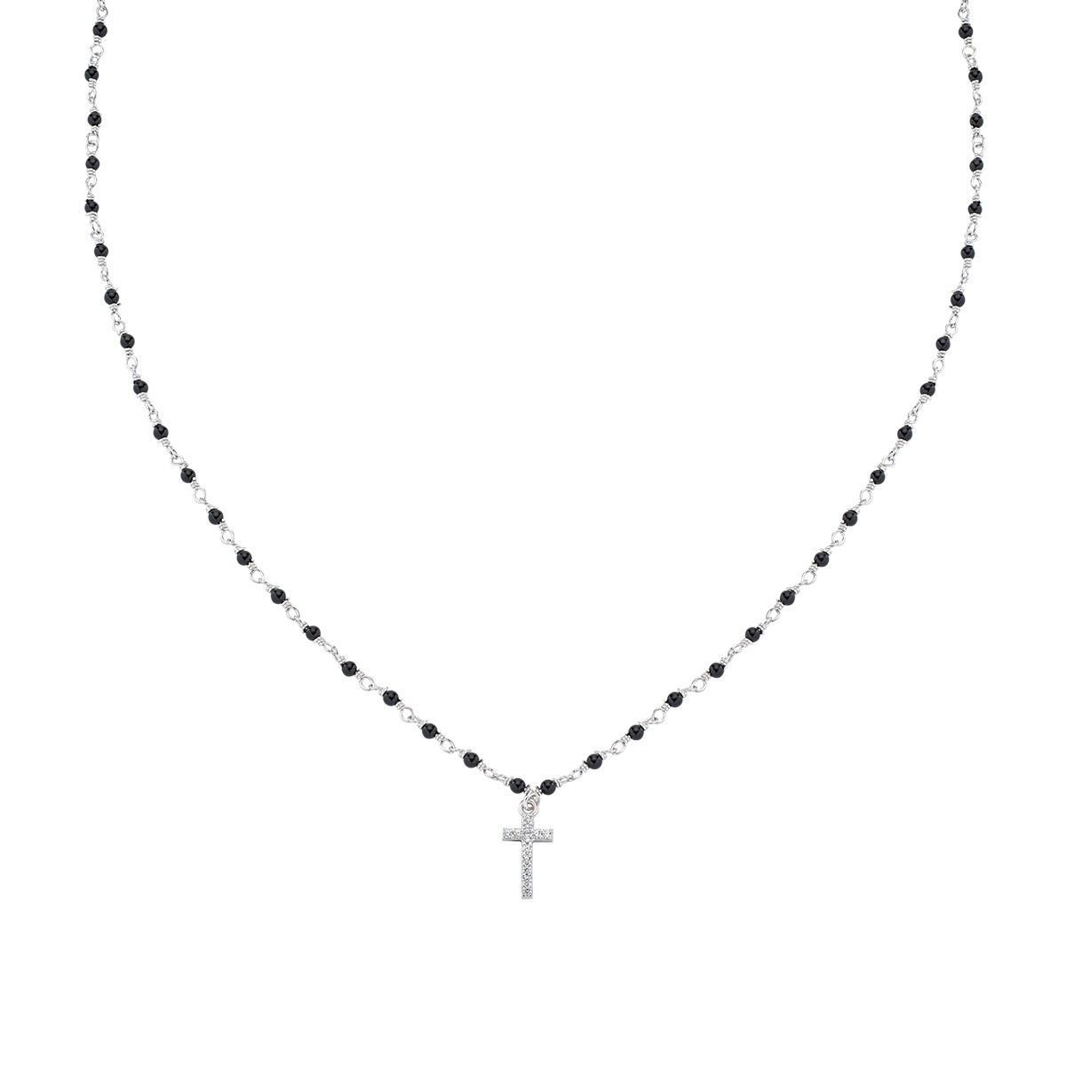 925 silver necklace with crystals, zircons - AMEN