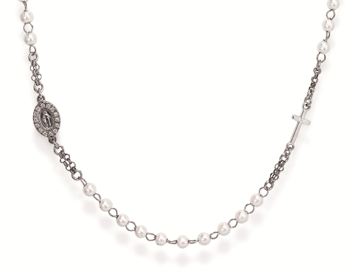 Collana in argento 925 con zirconi - AMEN