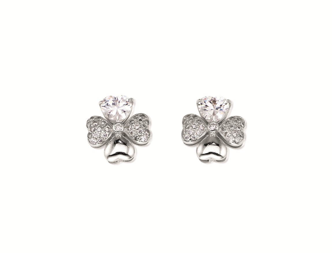 Pendientes de plata 925 con circonitas - AMEN