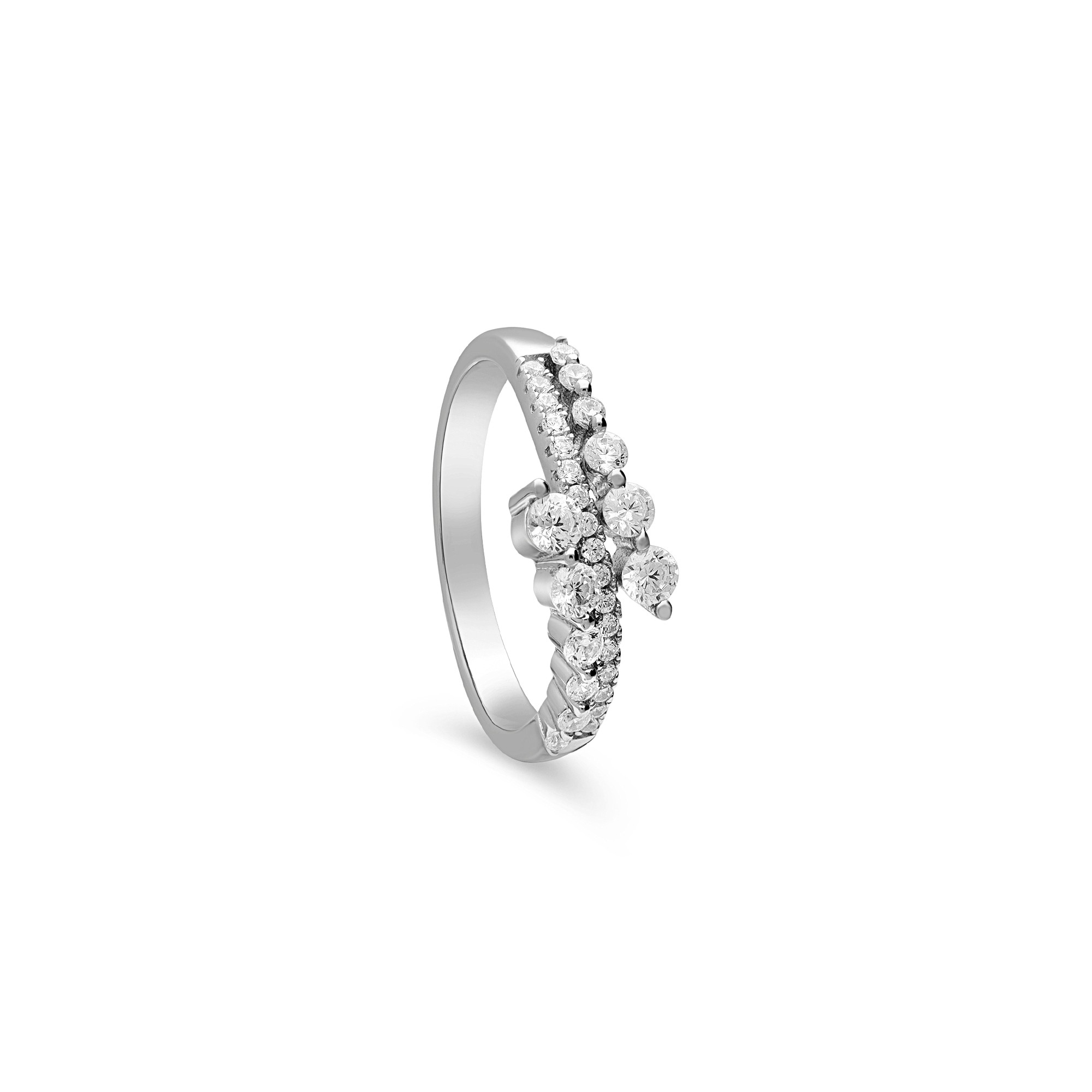 Anillo tipo alianza con circonitas - LUXURY MILANO