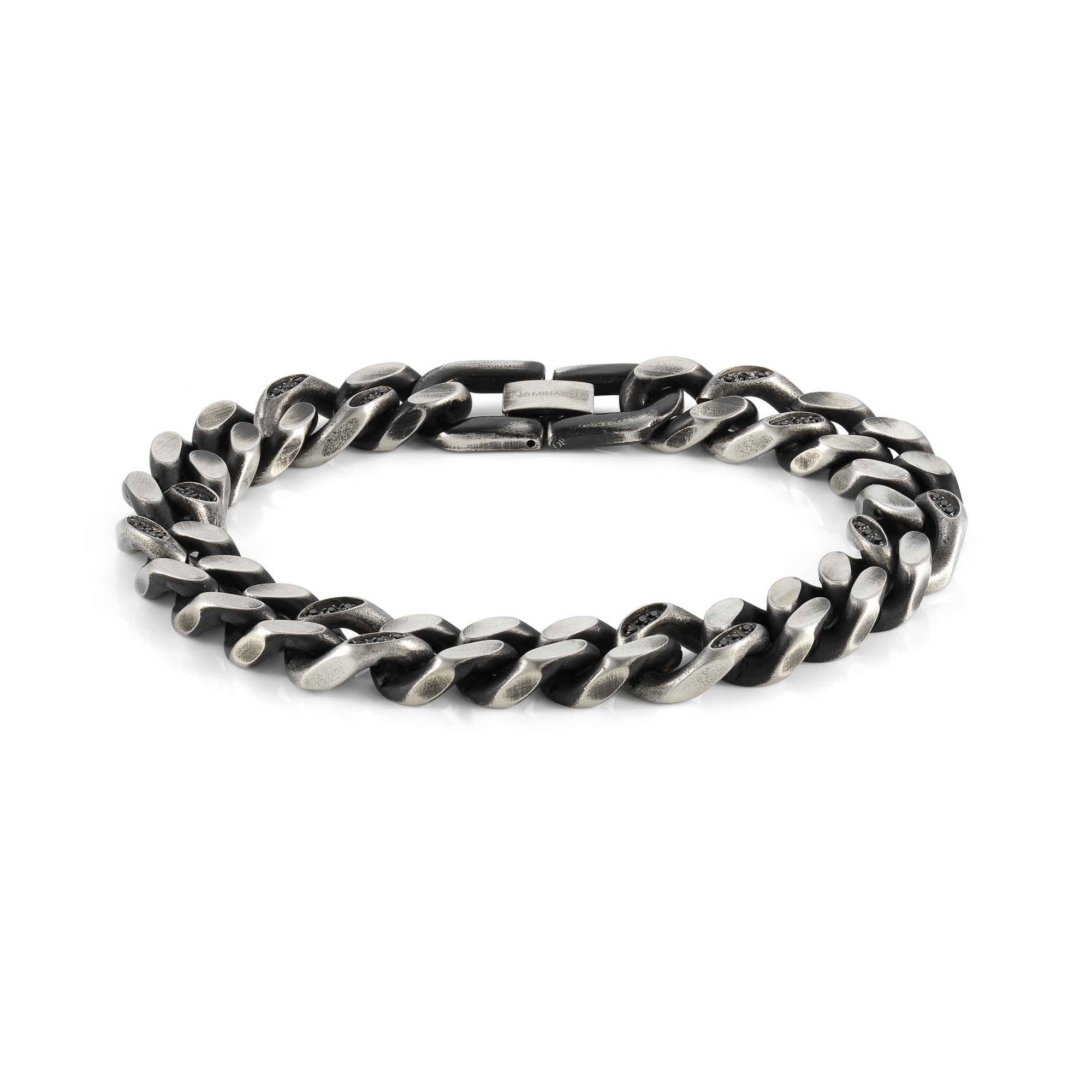 Bracciale Beyond in acciaio nero e zirconi - NOMINATION