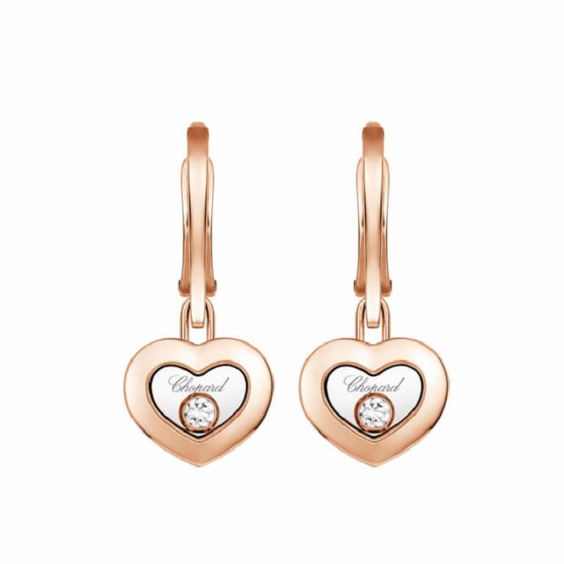 Pendientes colgantes Happy Diamonds de oro con diamantes - CHOPARD