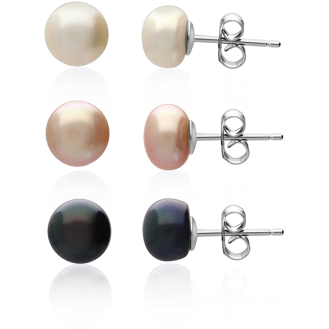 Set de pendientes de plata y perlas - MAYUMI