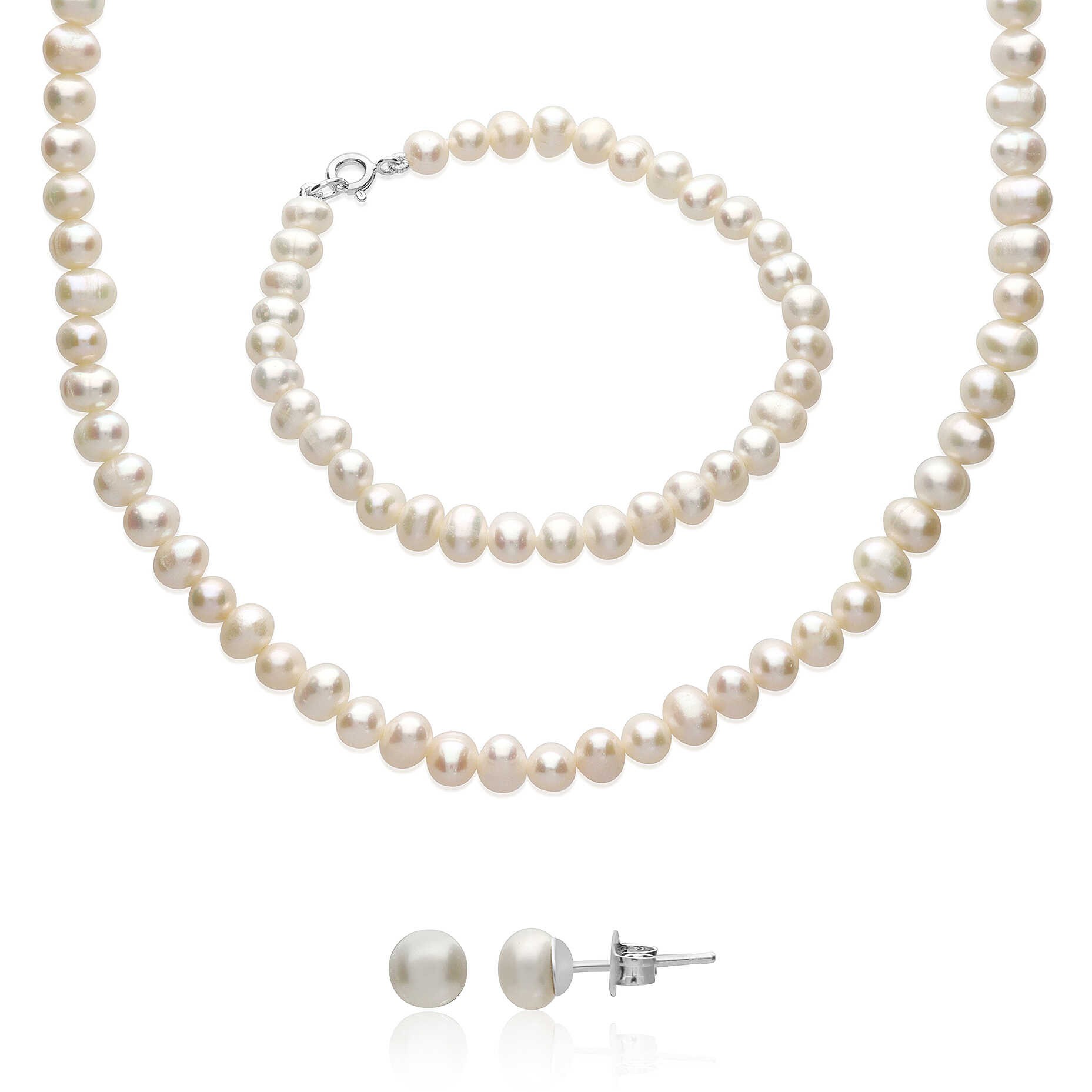 Set de plata y perlas - MAYUMI