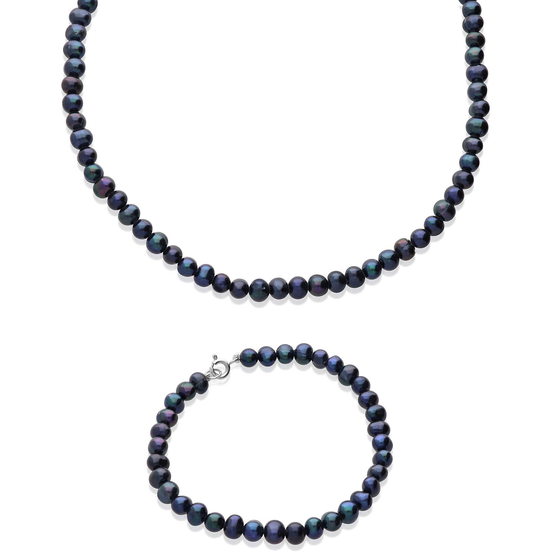 Collar de plata y perla negra - MAYUMI