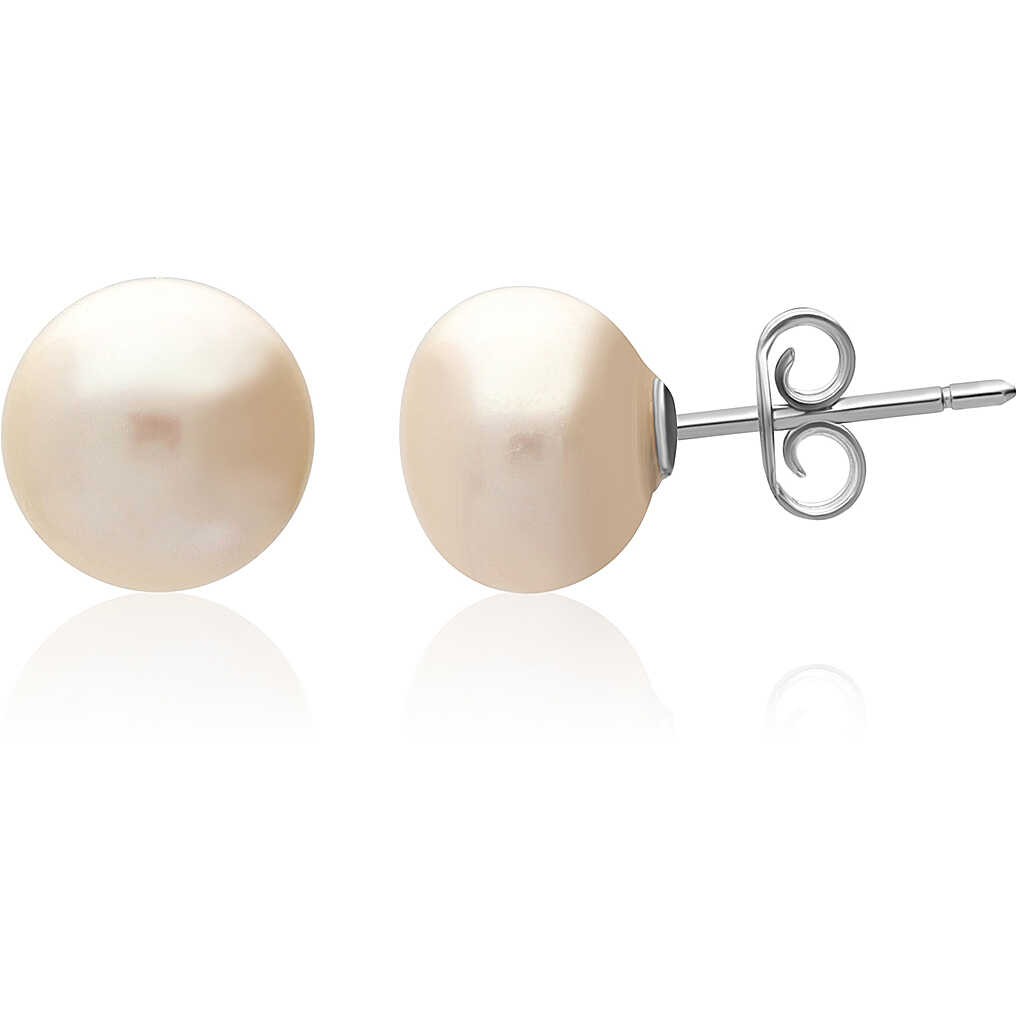 Pendientes de plata con perlas blancas - MAYUMI