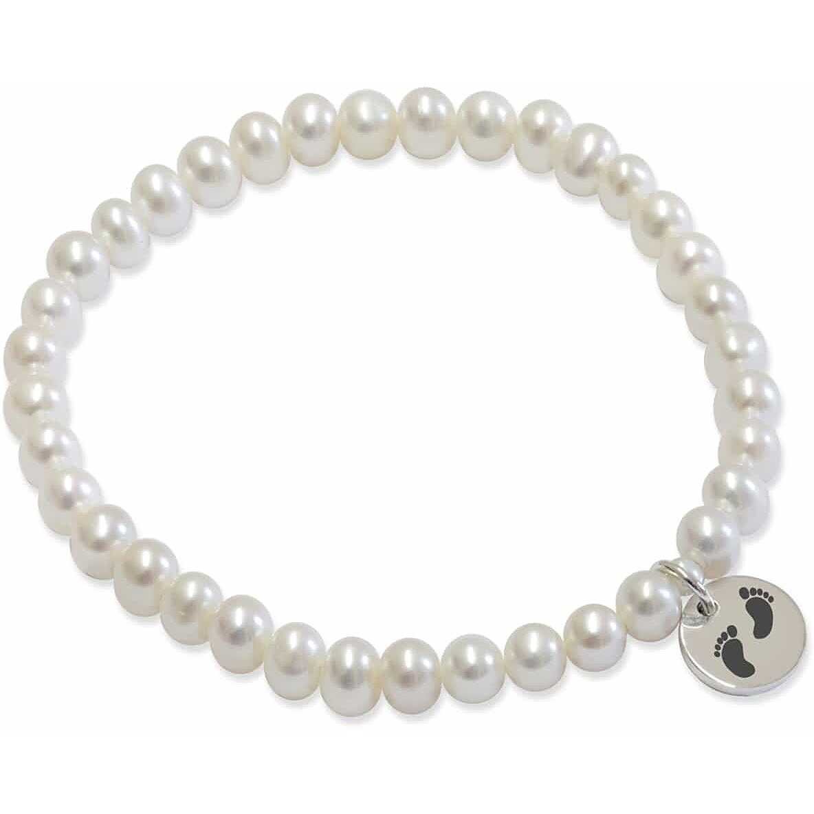 Pulsera de plata con perlas y charm - MAYUMI