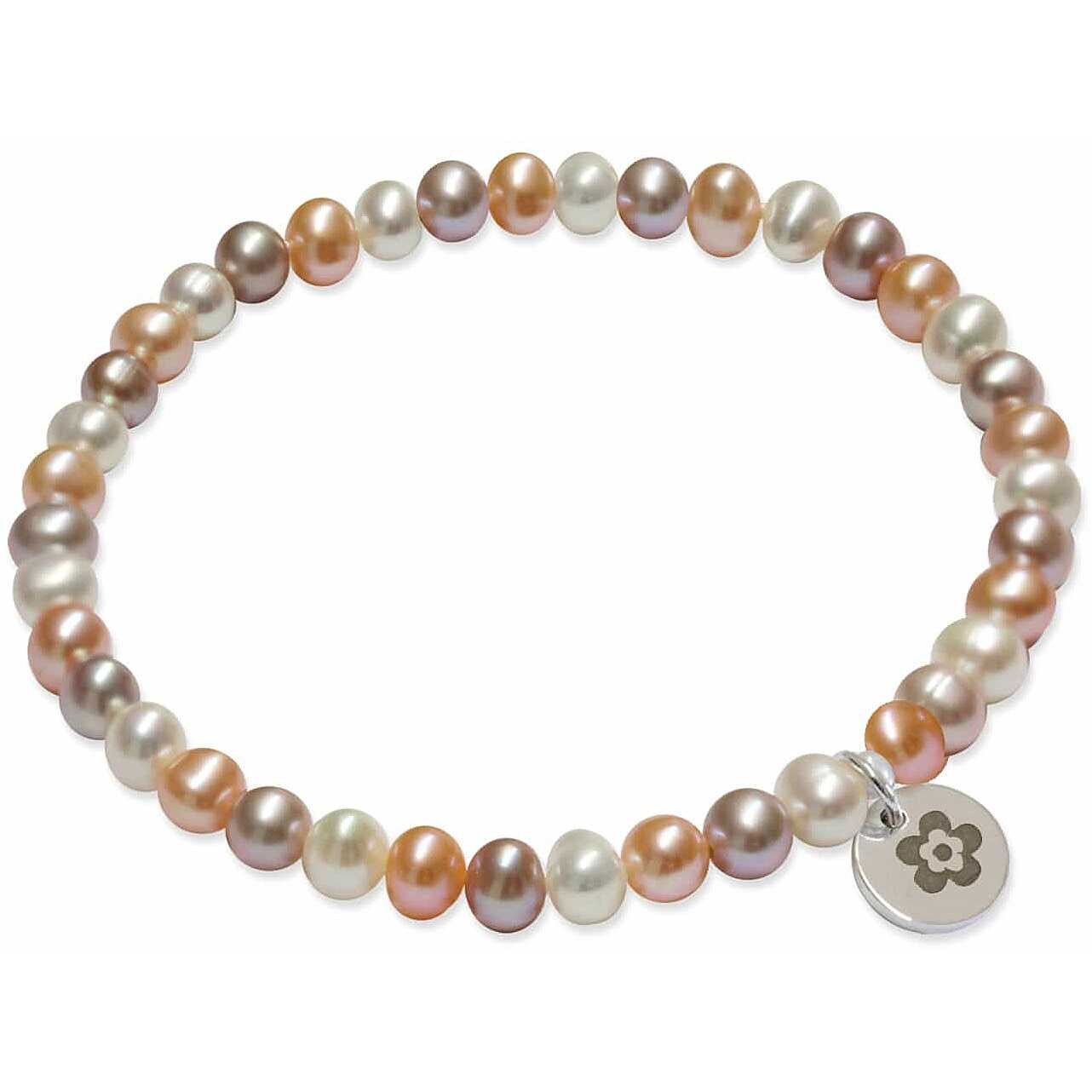 Bracciale con perle multicolore e charm fiore in argento 925 Mayumi GDS727990753451 - MAYUMI
