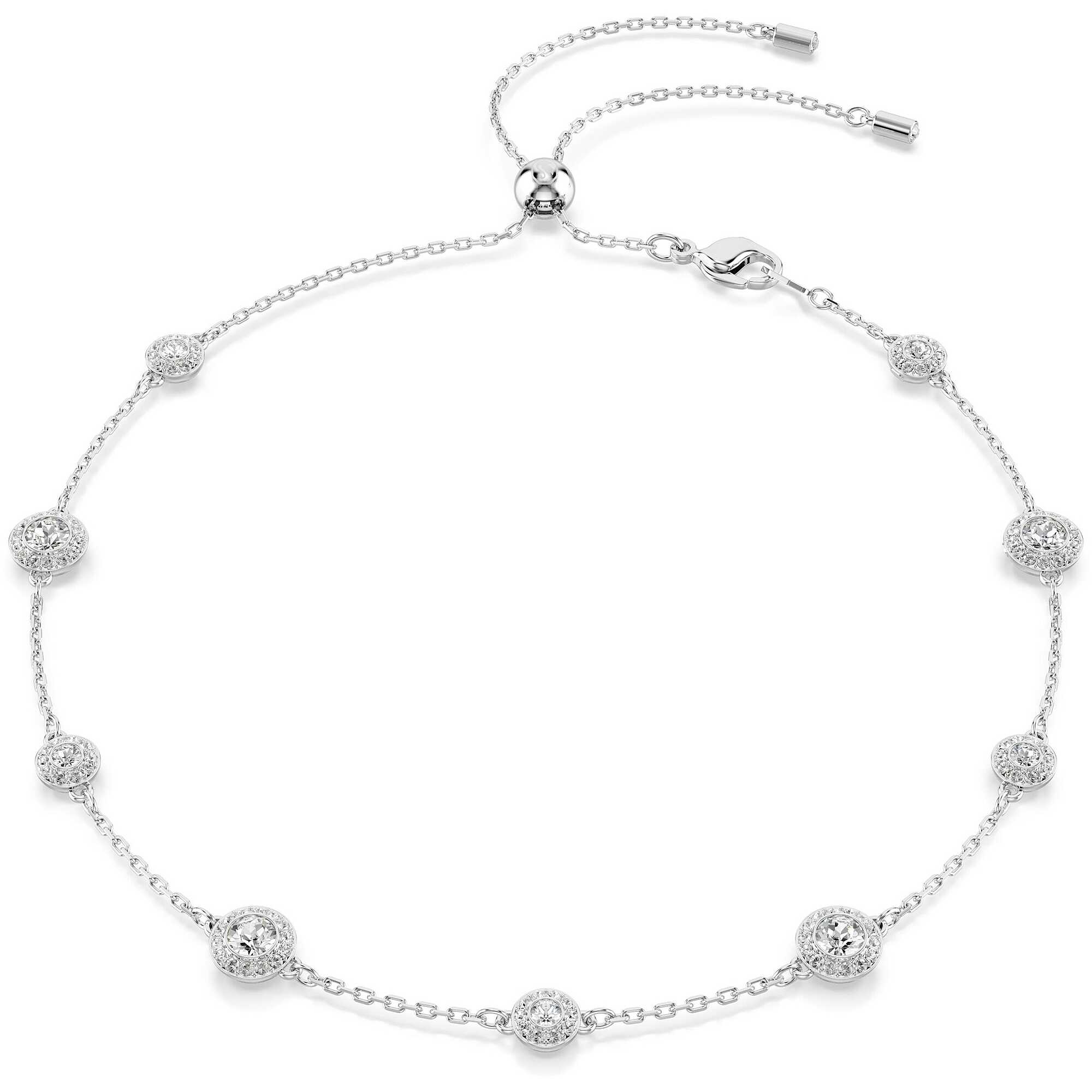 Una Angelic round-cut necklace with white crystals - SWAROVSKI