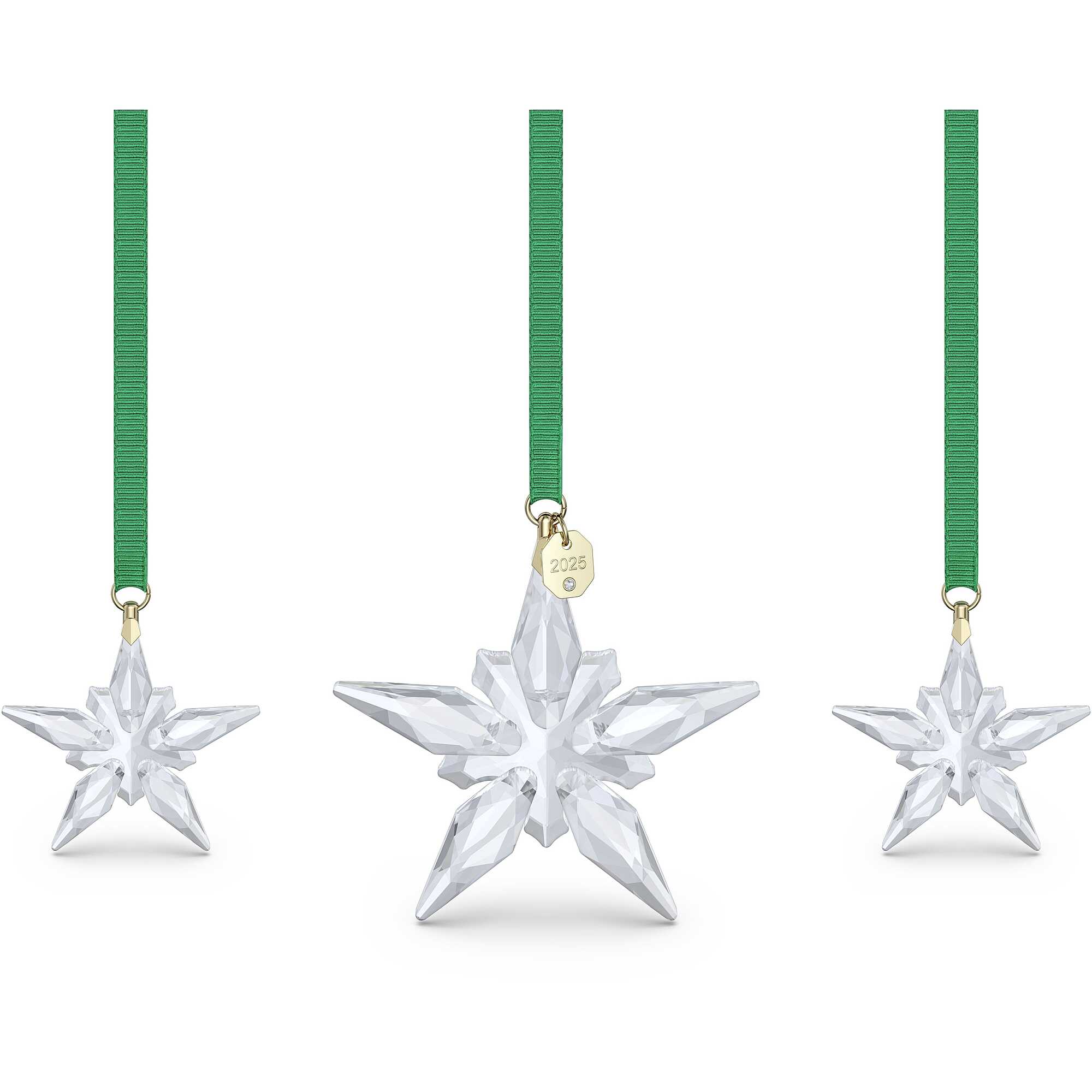 Set decorazioni 2025 di stelle con cristalli bianchi - SWAROVSKI