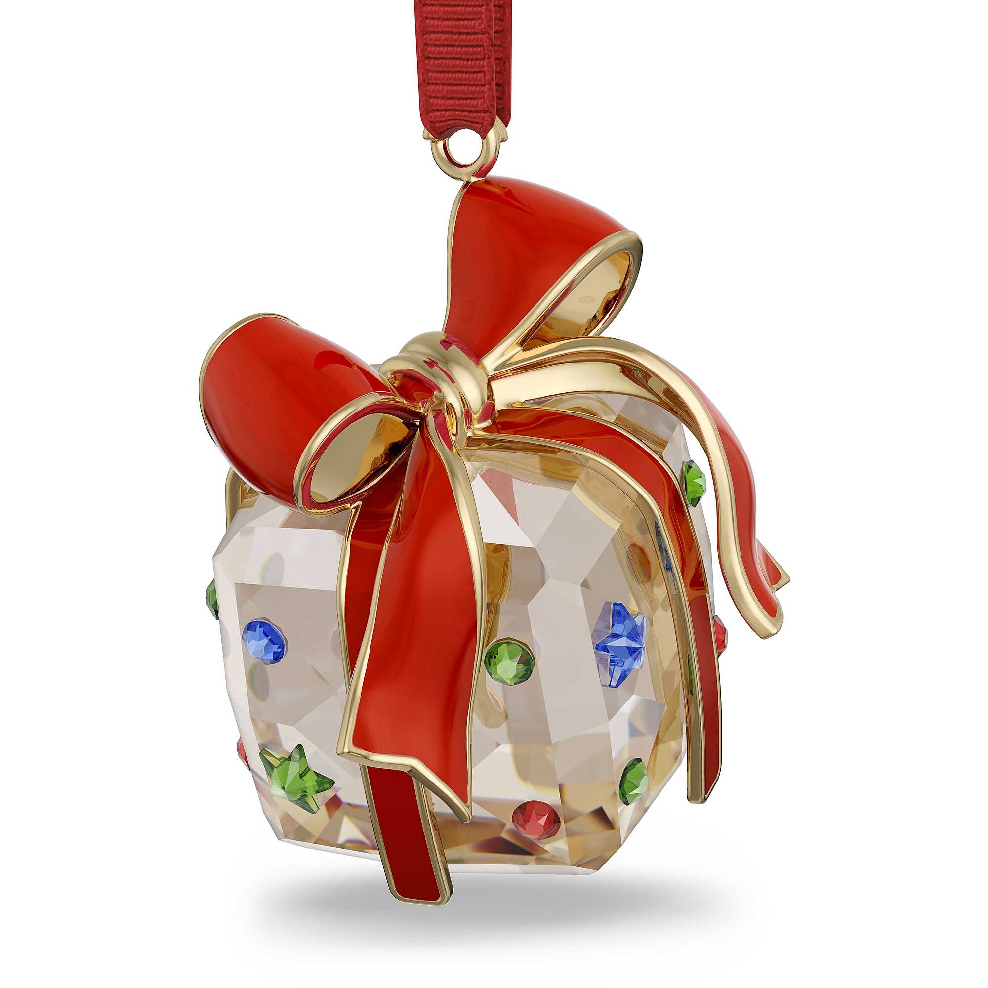 Decorazione Pacchetto Regalo collezione Holiday Cheers con cristalli rossi - SWAROVSKI