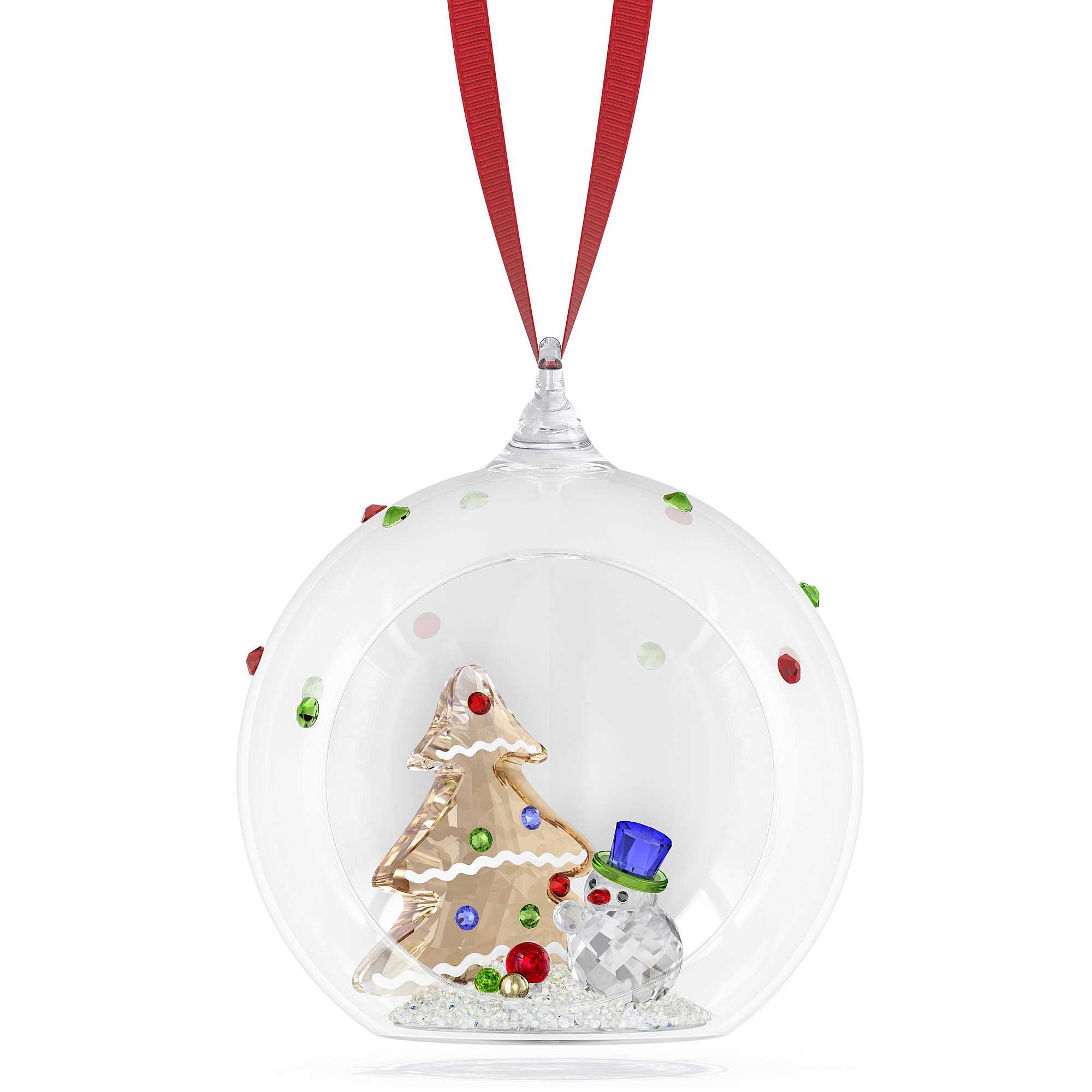 Decorazione Sfera collezione Holiday Cheers con cristalli color oro - SWAROVSKI