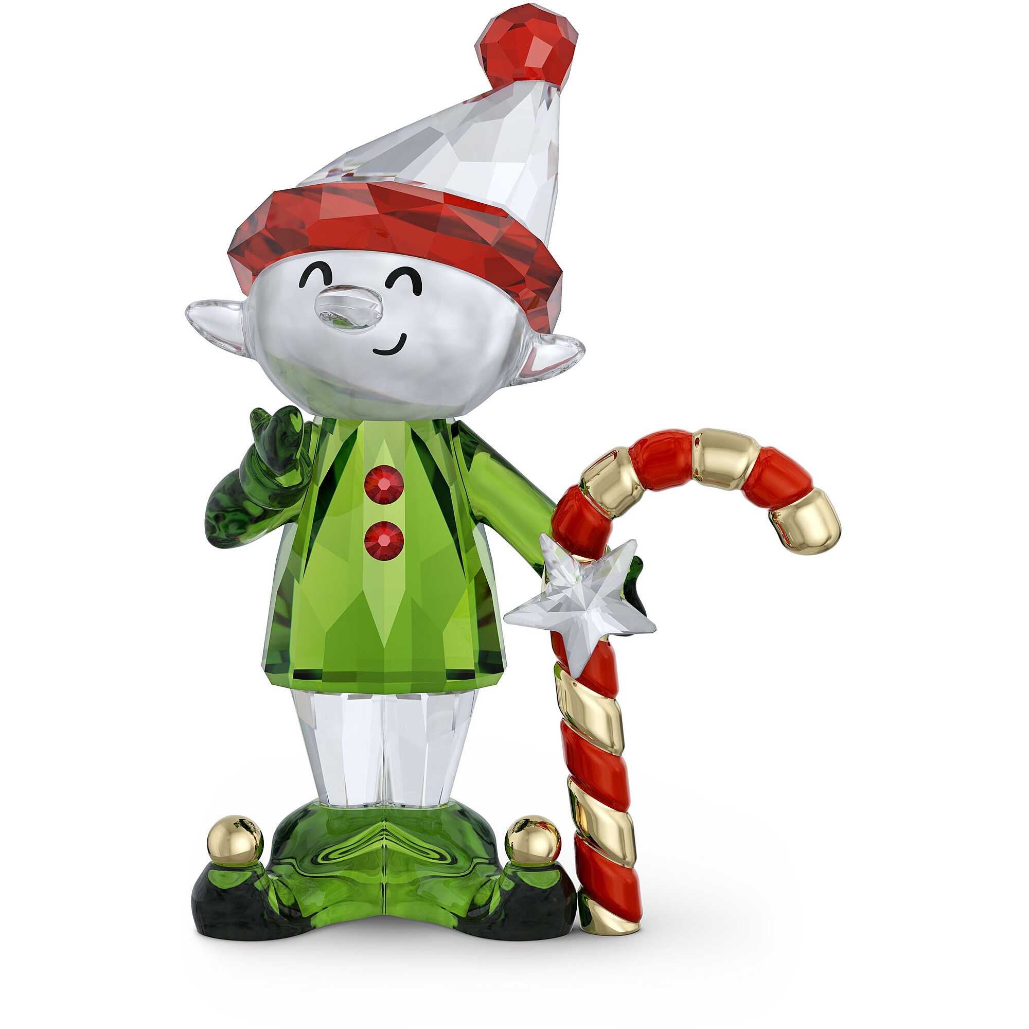 Decorazione Elfo collezione Holiday Cheers con cristalli verdi - SWAROVSKI