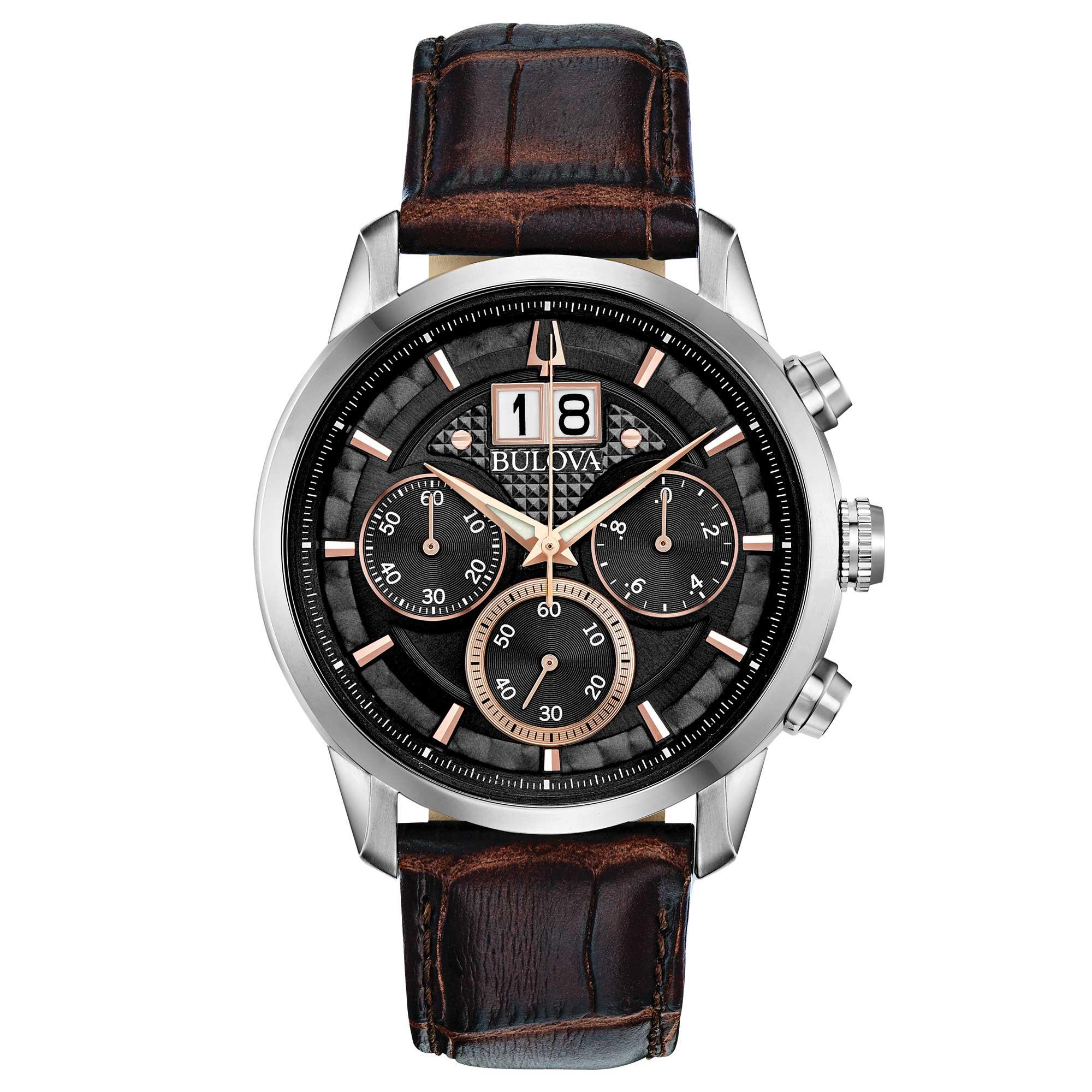 Sutton Big Date watch 44mm case - BULOVA