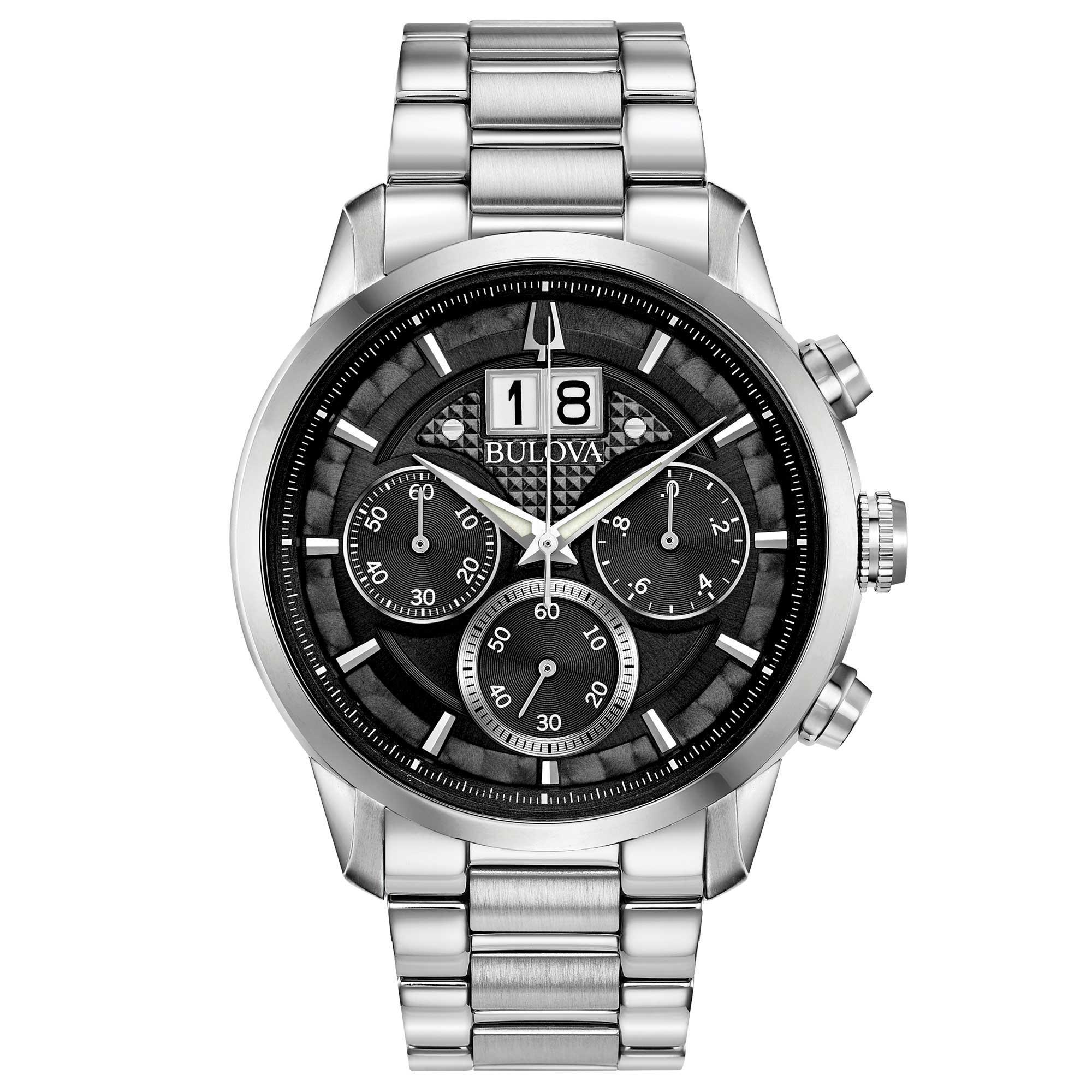 Sutton Big Date watch 44mm case - BULOVA