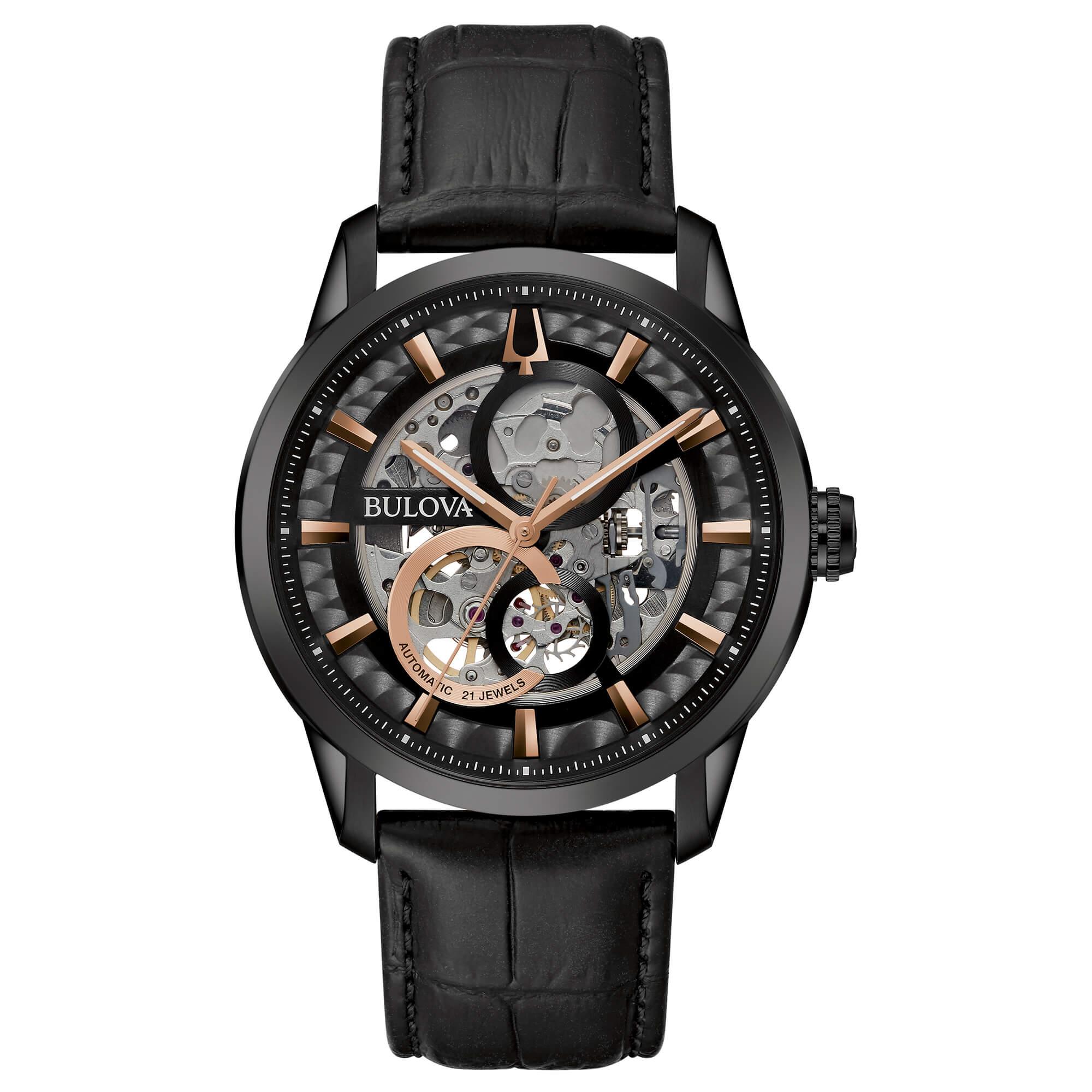 Reloj Sutton Skeleton caja de 43mm - BULOVA