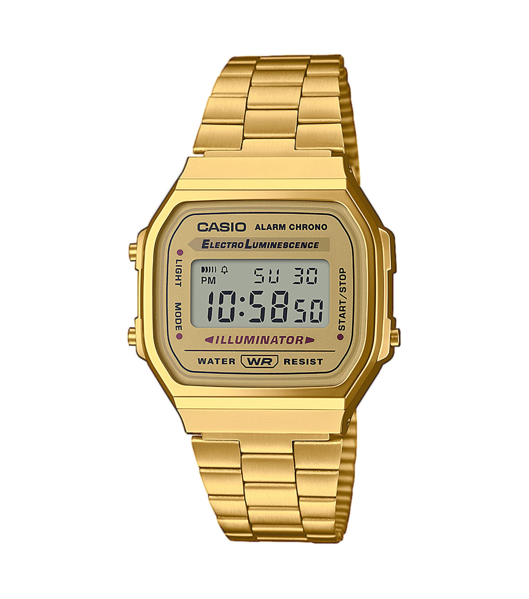 Reloj digital Iconic unisex metal dorado Casio Italia S.R.L. A168WG-9EF - CASIO