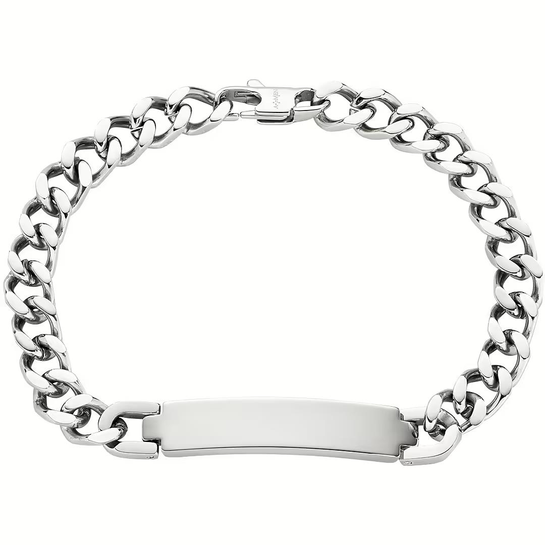 Pulsera de acero para hombre con placa. - AMEN