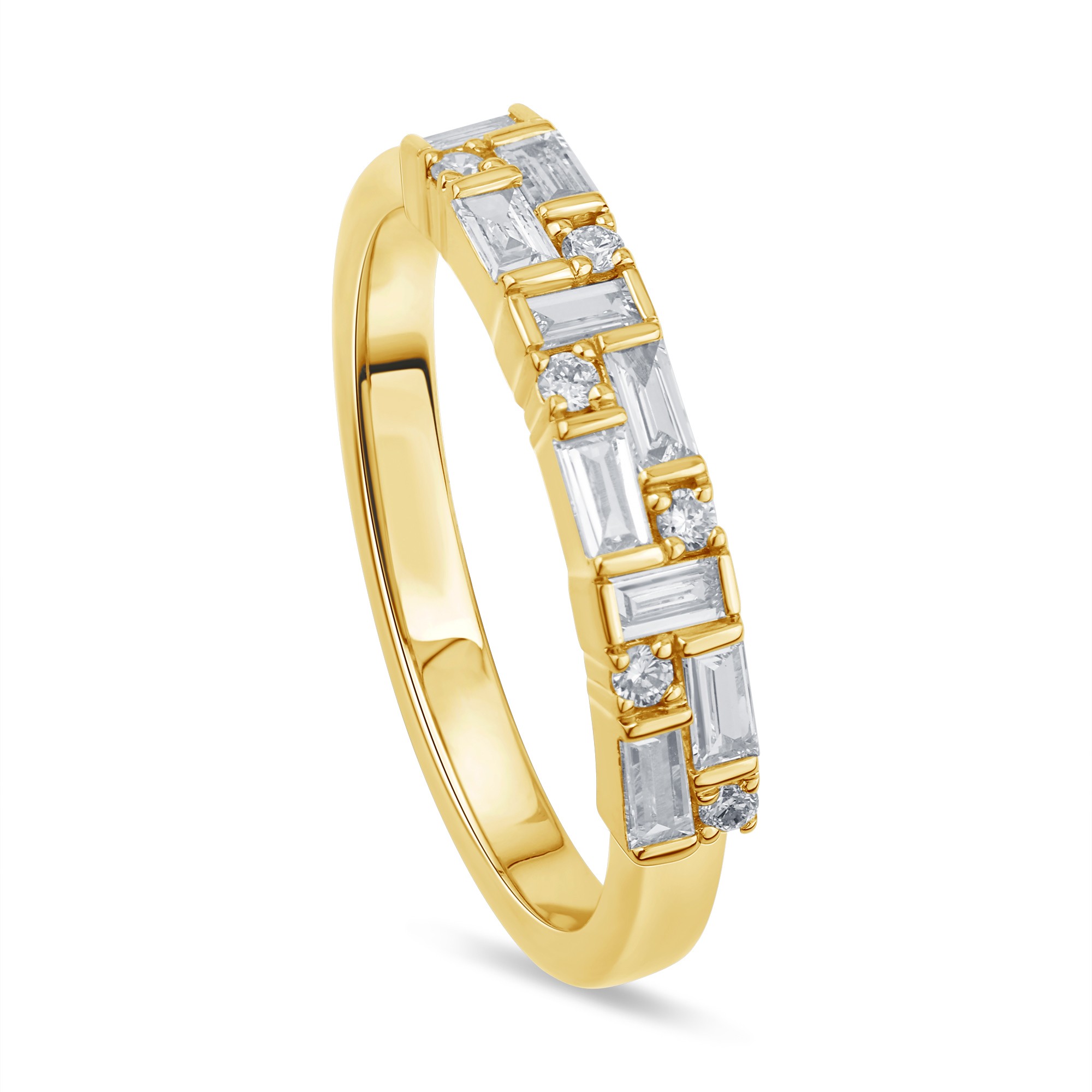 Anello argento oro diamanti lab-grown brillante Egizia GioiaPura - LUXURY MILANO