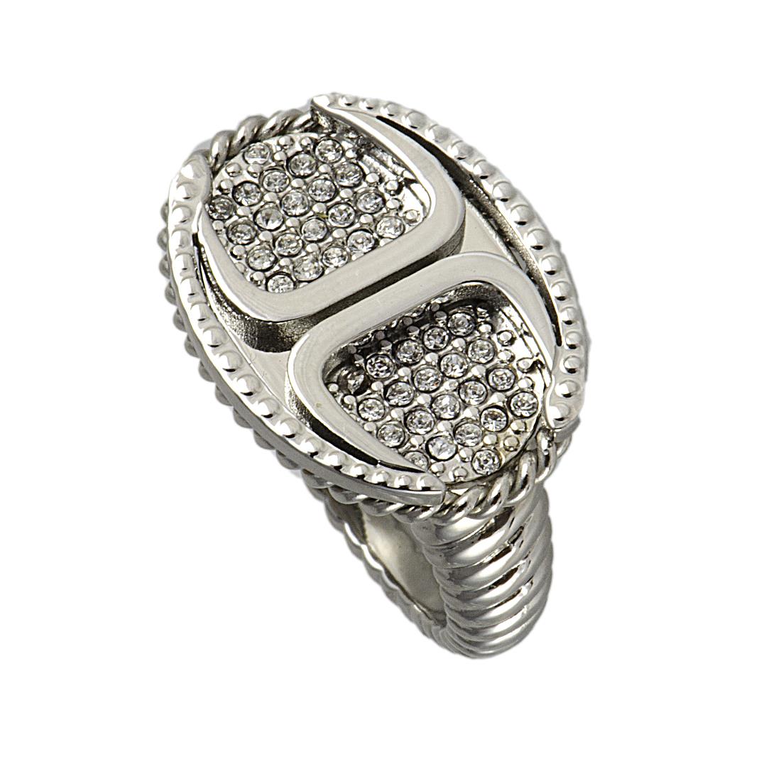 ANELLO IN ACCIAIO E ZIRCONI MIS 20 - JUST CAVALLI