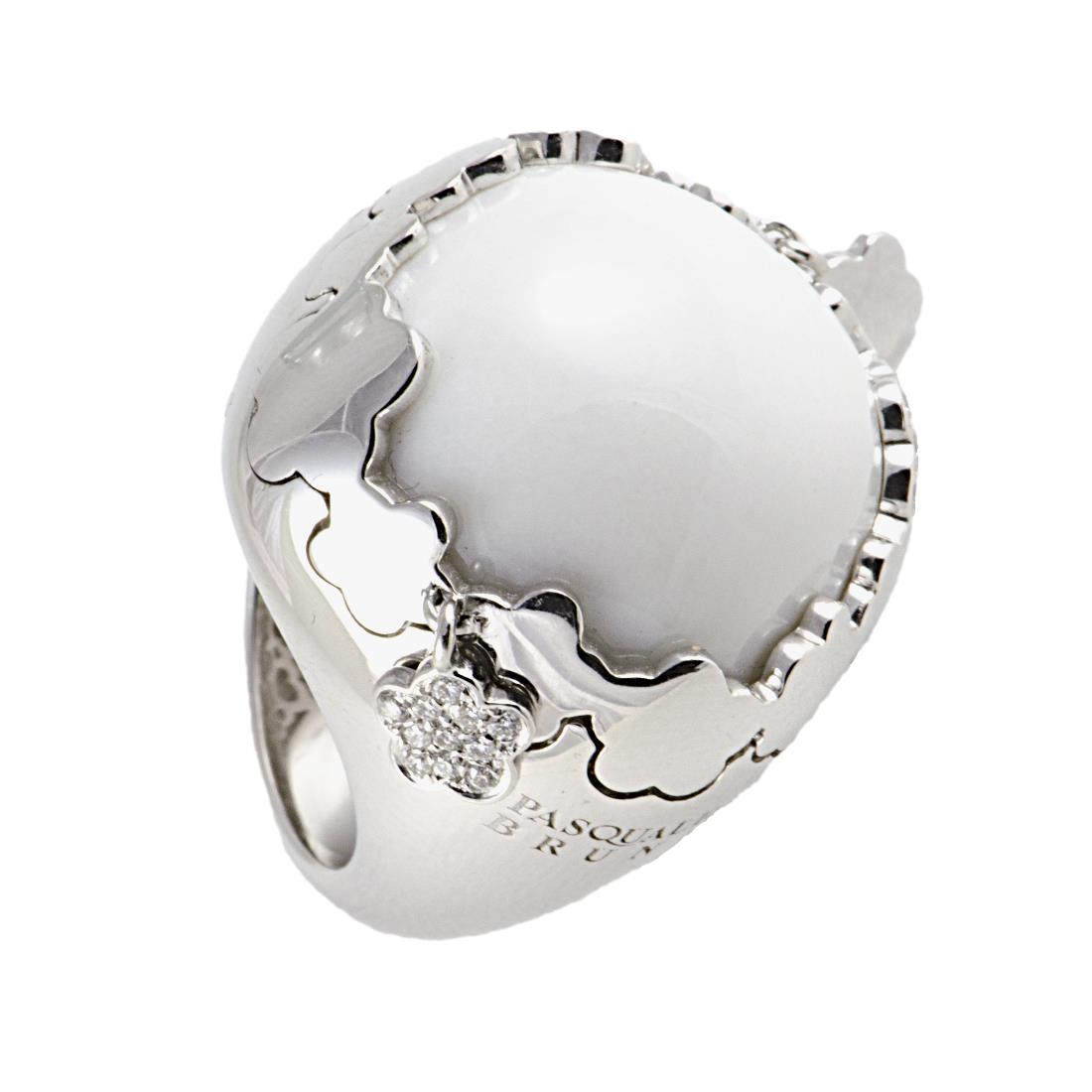 ANELLO IN ORO BIANCO NAMASTE' MIS 14 - PASQUALE BRUNI