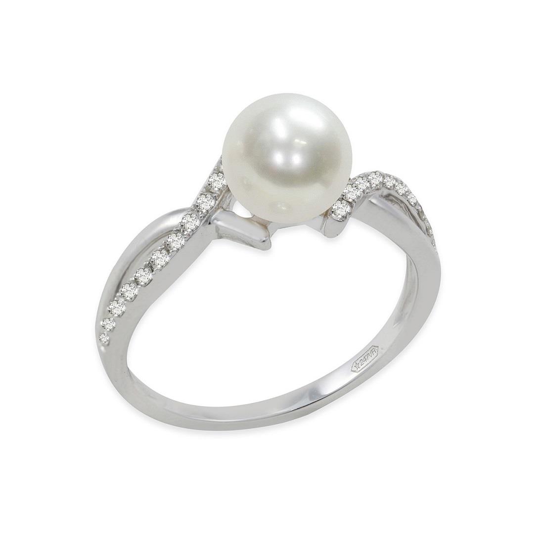 Ring with pearl and diamonds - MAYUMI
