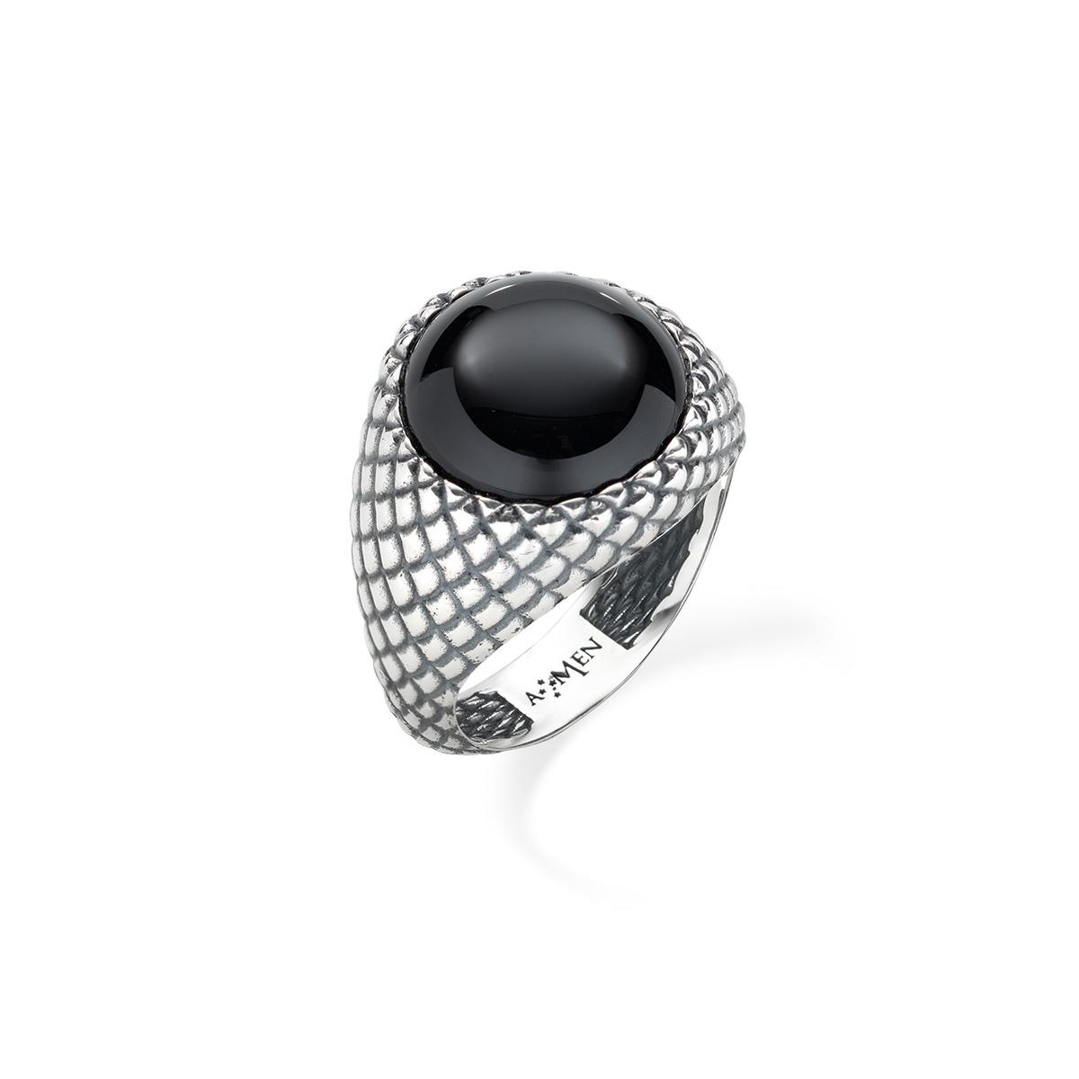 Onyx men's ring - AMEN