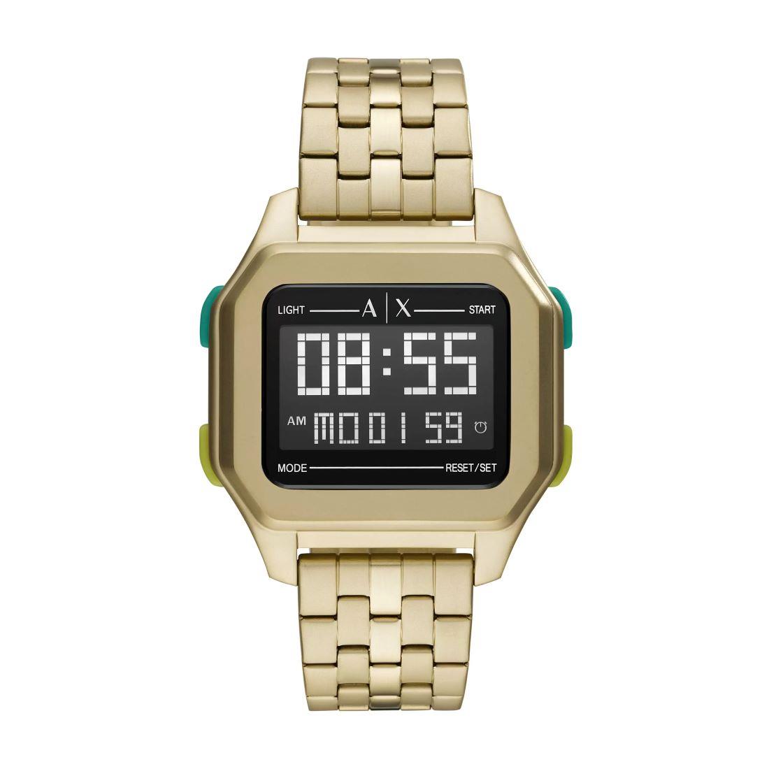 Armani Exchange digital watch in steel 44mm - EMPORIO ARMANI