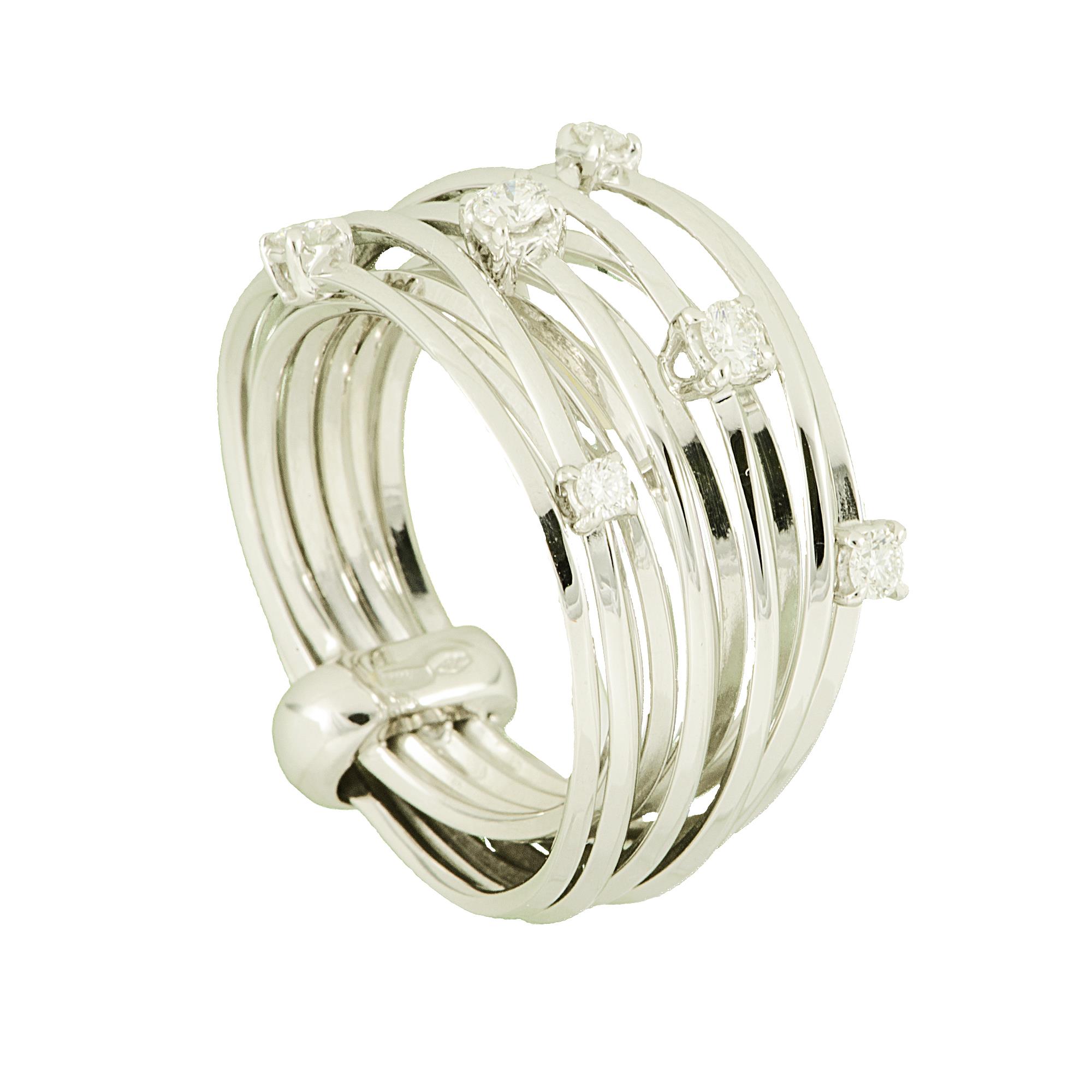 ANELLO IN ORO BIANCO E DIAMANTI CT 0,32 MIS 12 - ALFIERI & ST. JOHN