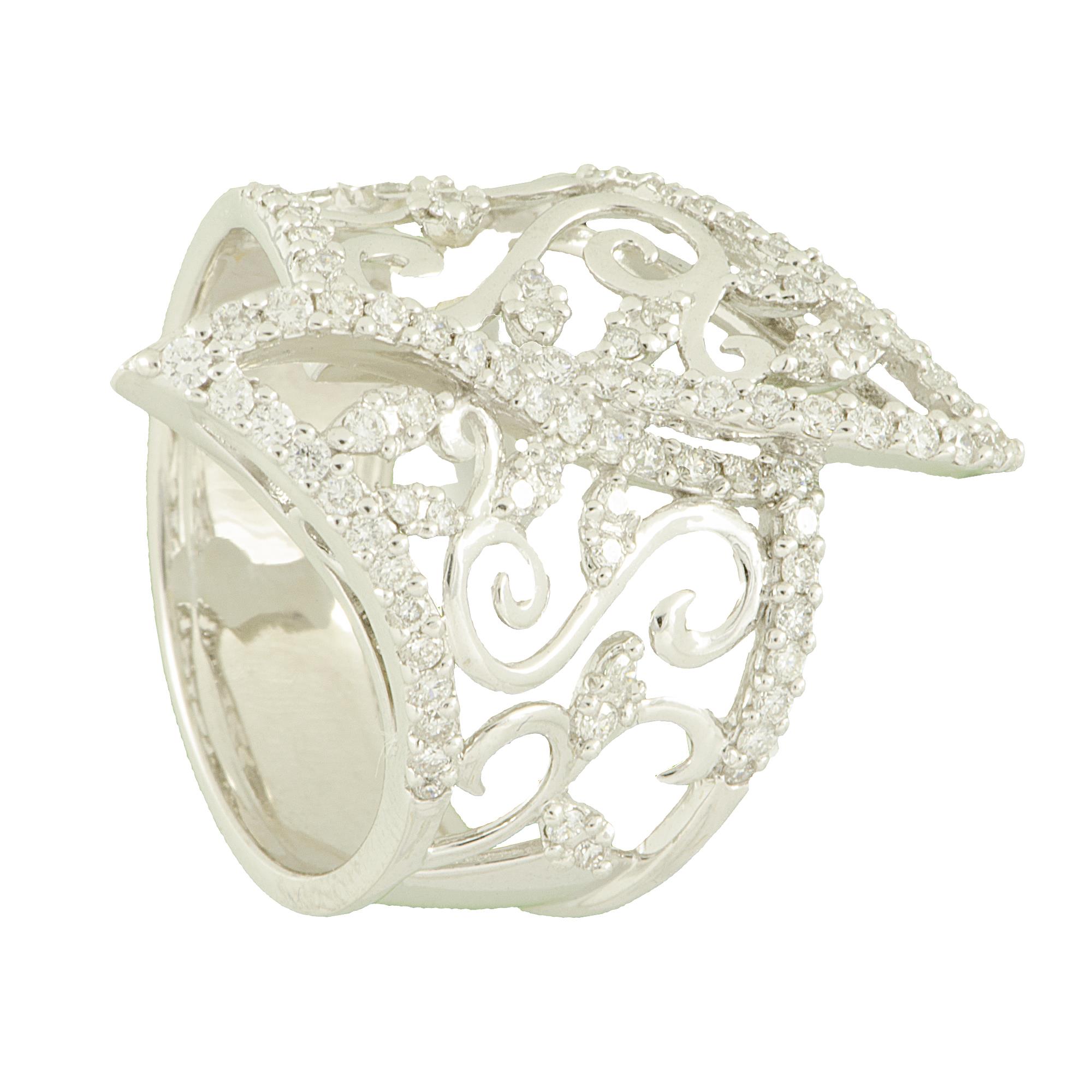 ANELLO IN ORO BIANCO E DIAMANTI CT 0,72 MIS 15 - ALFIERI & ST. JOHN