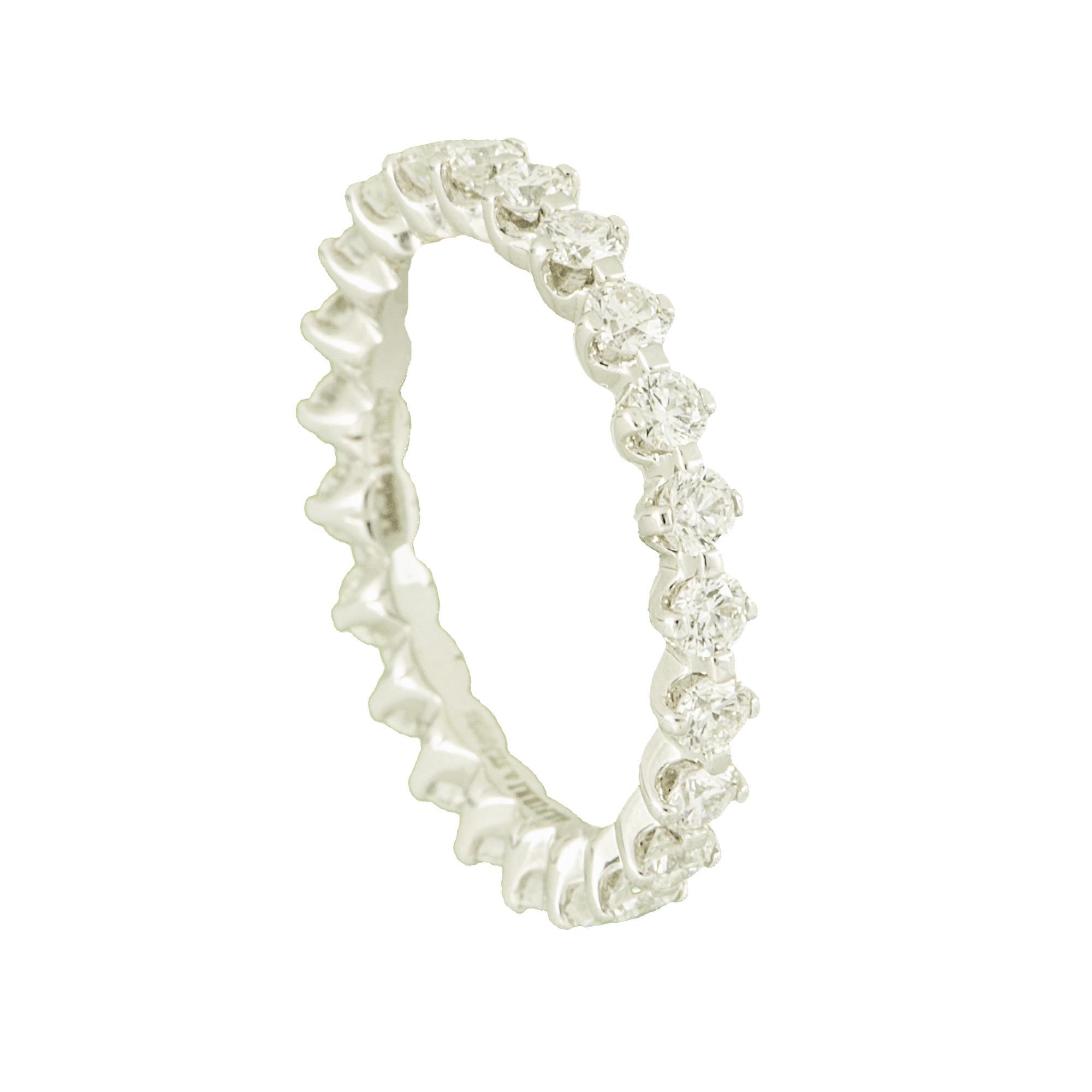 ANELLO IN ORO BIANCO E DIAMANTI CT 1,06 MIS 9  - ALFIERI & ST. JOHN