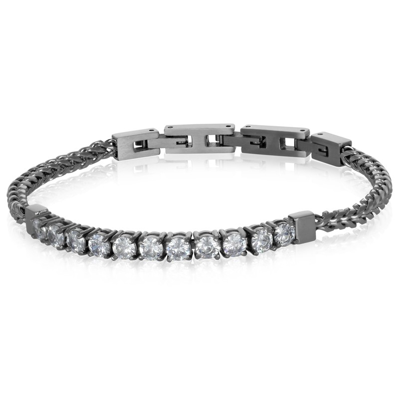 Bracciale tennis uomo con zirconi - GOYATE