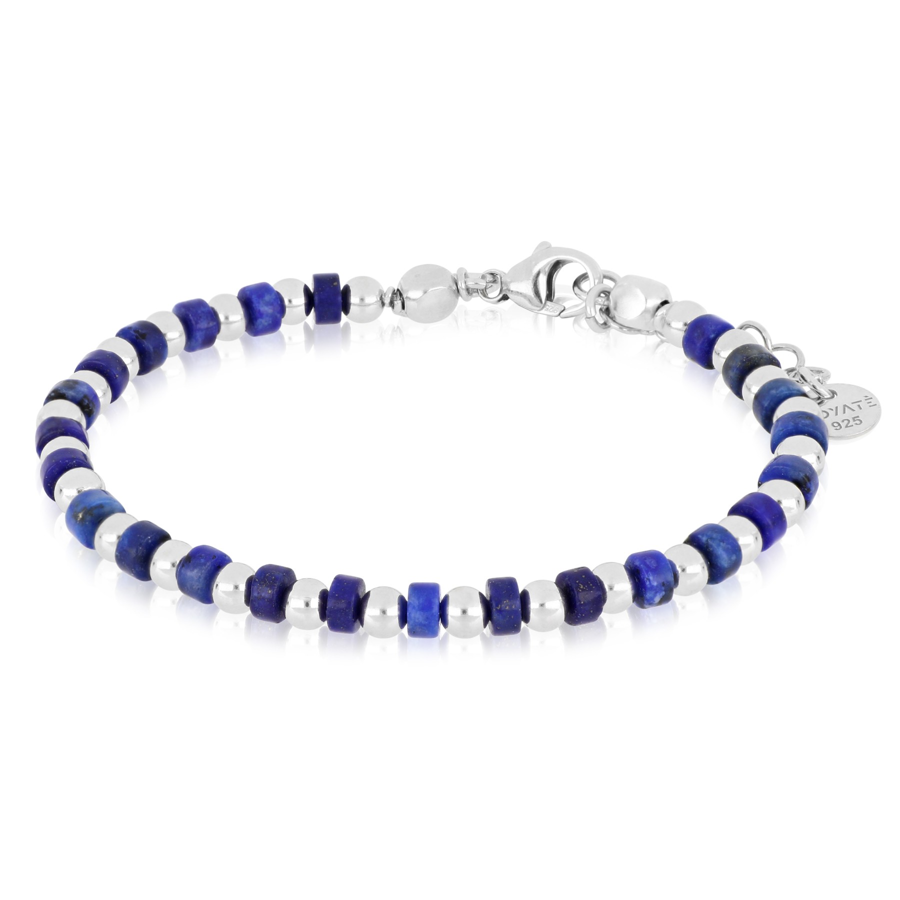 Bracciale uomo in argento 925 e lapislazzuli - GOYATE