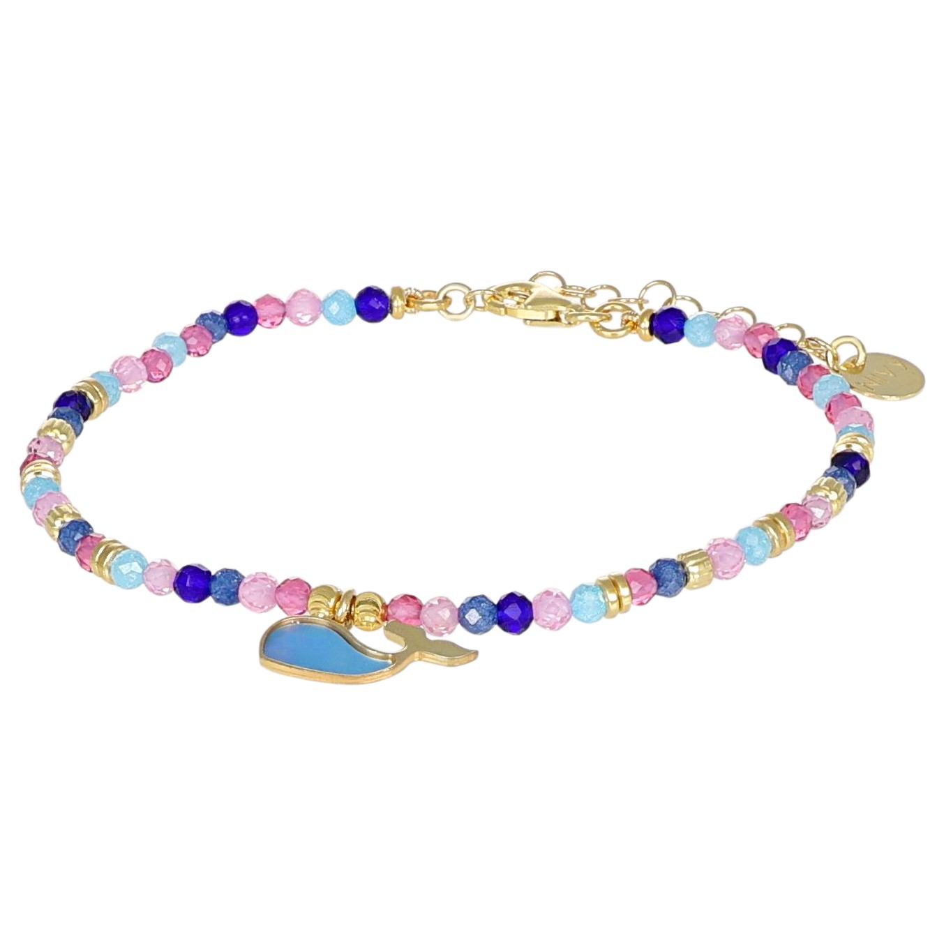 Bracciale Summer in argento charm balena - NIVY