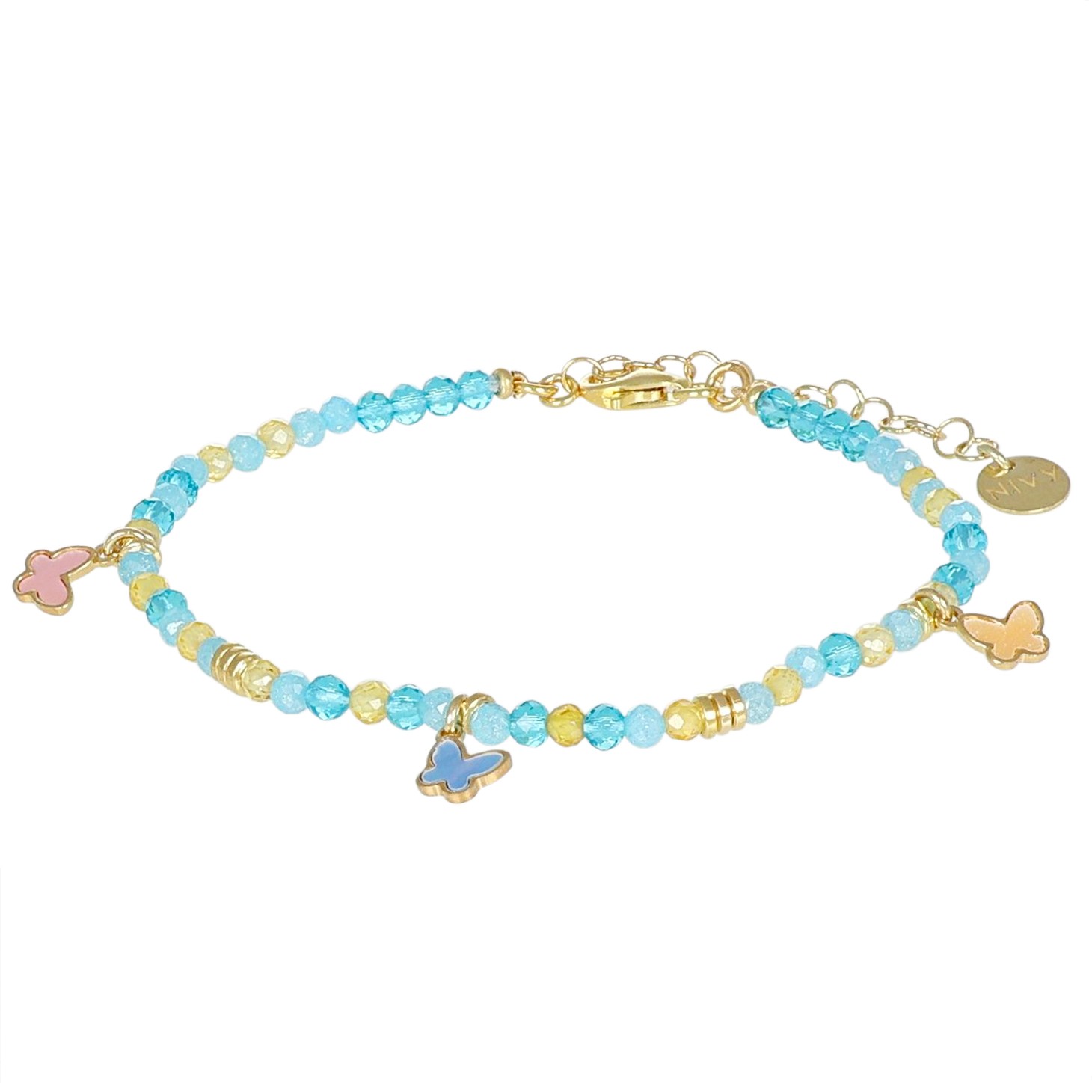 Bracciale Summer in argento charm farfalla - NIVY