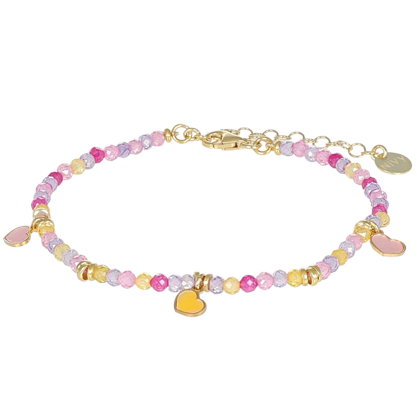 Bracciale Summer in argento charm cuori - NIVY