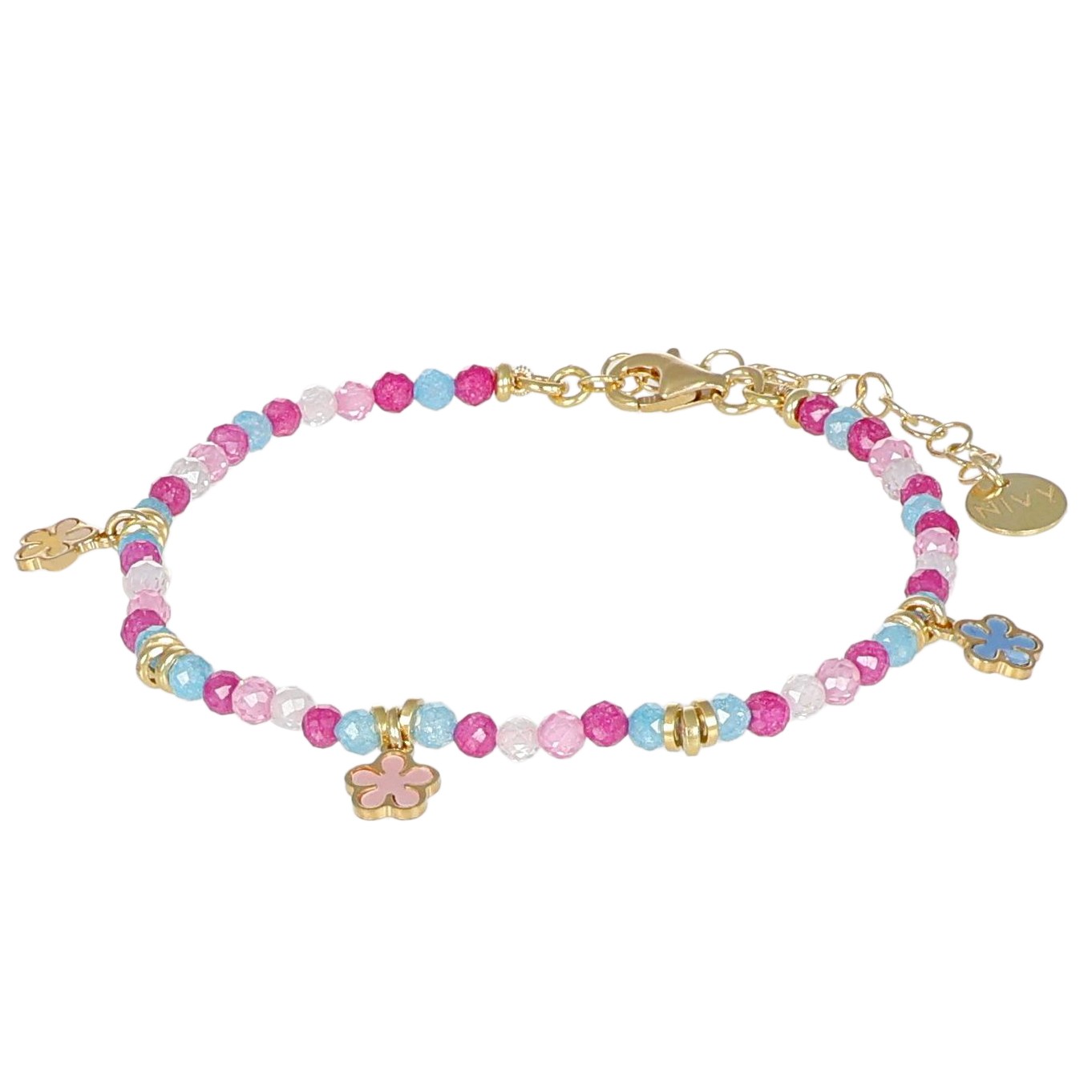 Bracciale Summer in argento charm fiori - NIVY