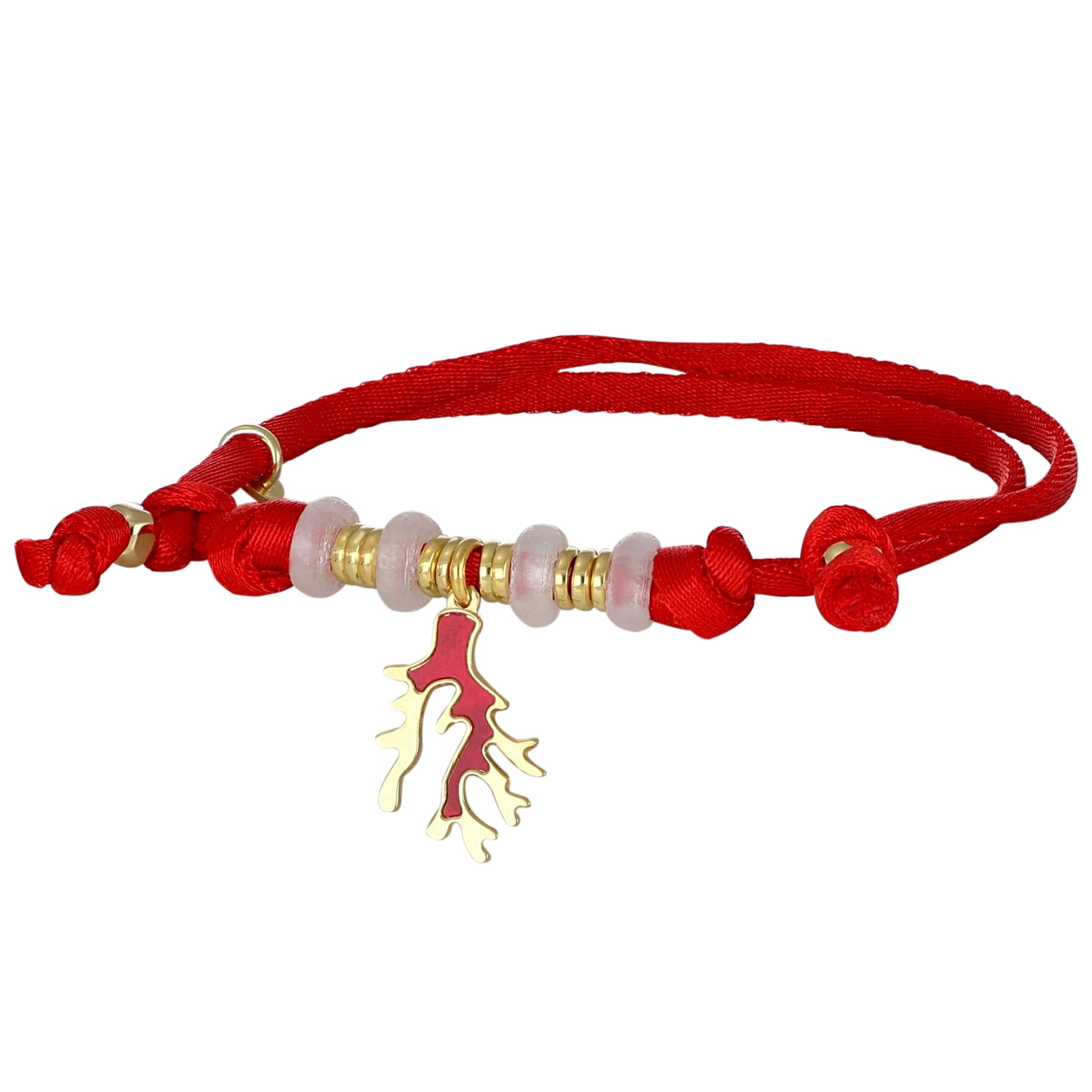 Bracciale Summer in argento charm corallo - NIVY