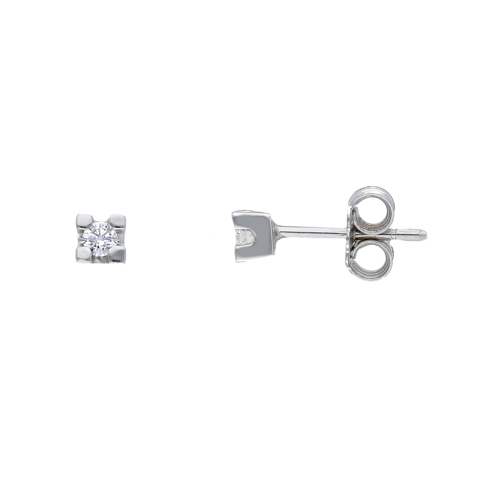 Single light point earring with diamond ct. 0.05 - ALFIERI & ST. JOHN