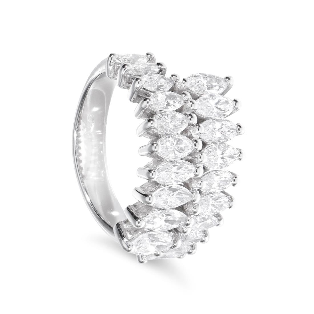 Anello due file di diamanti - ALFIERI & ST. JOHN