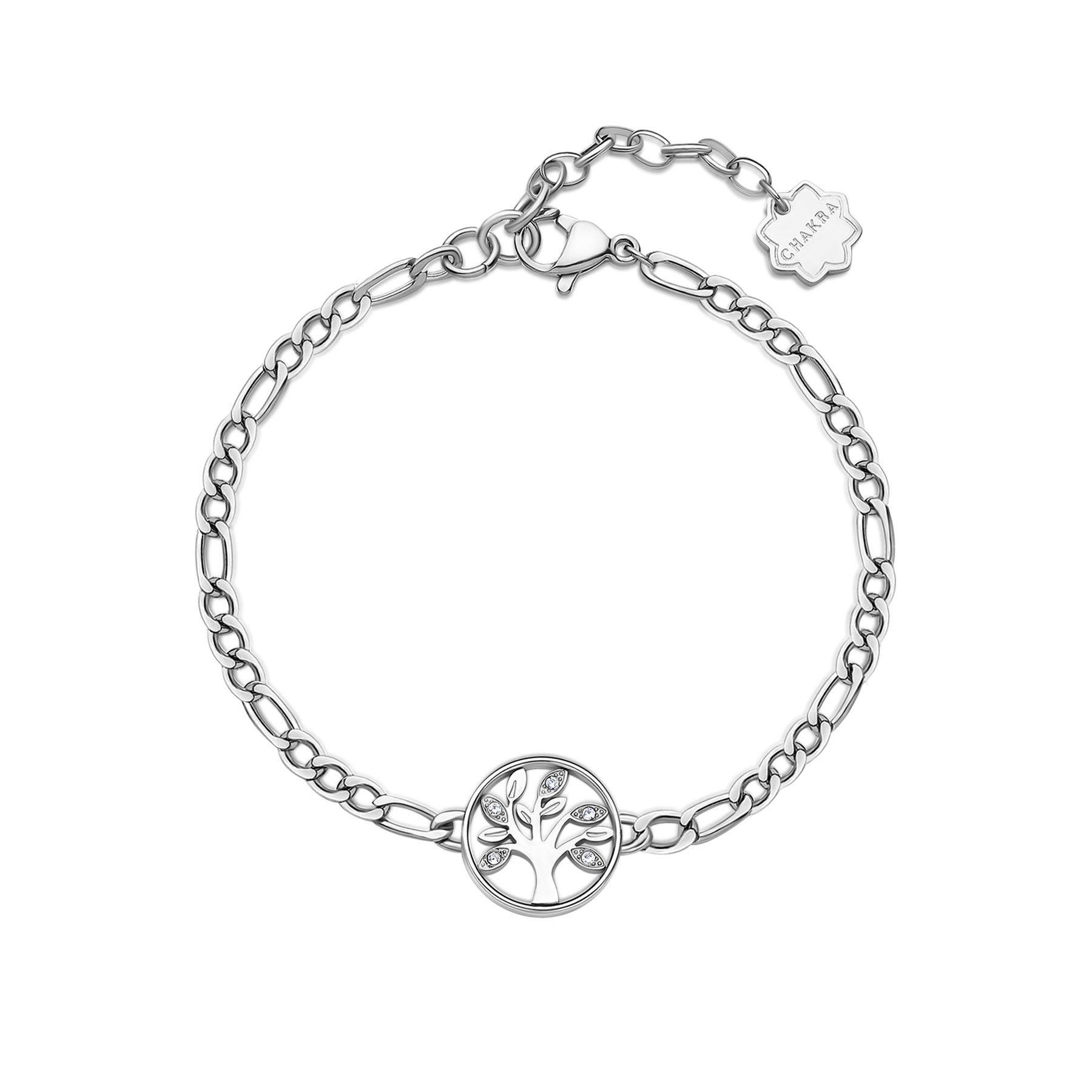 Bracciale Chakra in acciaio con albero della vita - BROSWAY