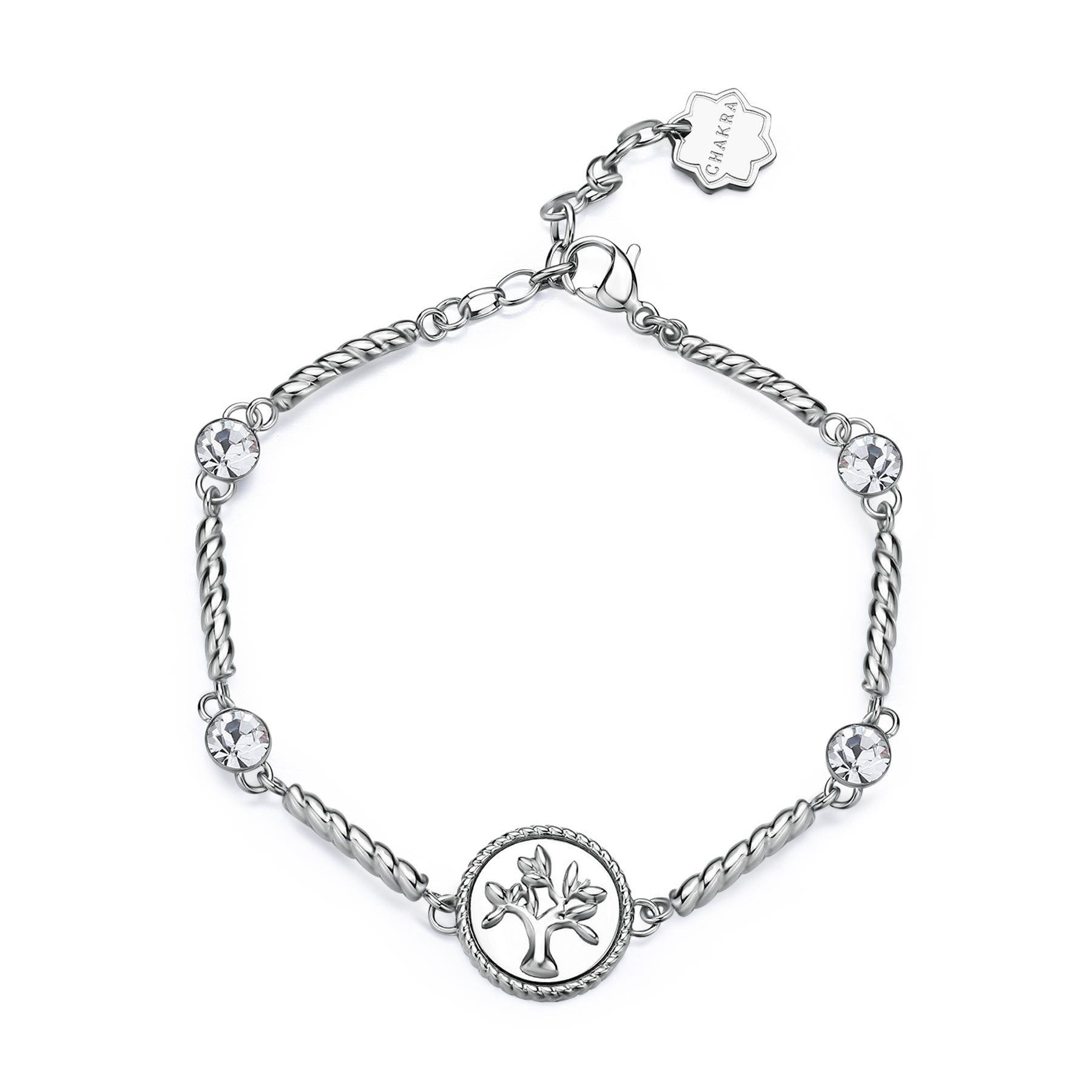 Bracciale Chakra in acciaio con albero della vita - BROSWAY