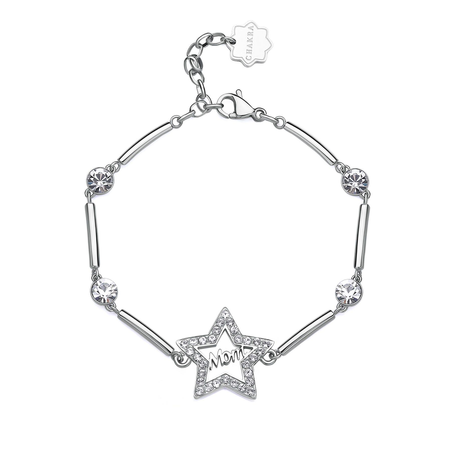 Bracciale Chakra in acciaio con stella Mom - BROSWAY