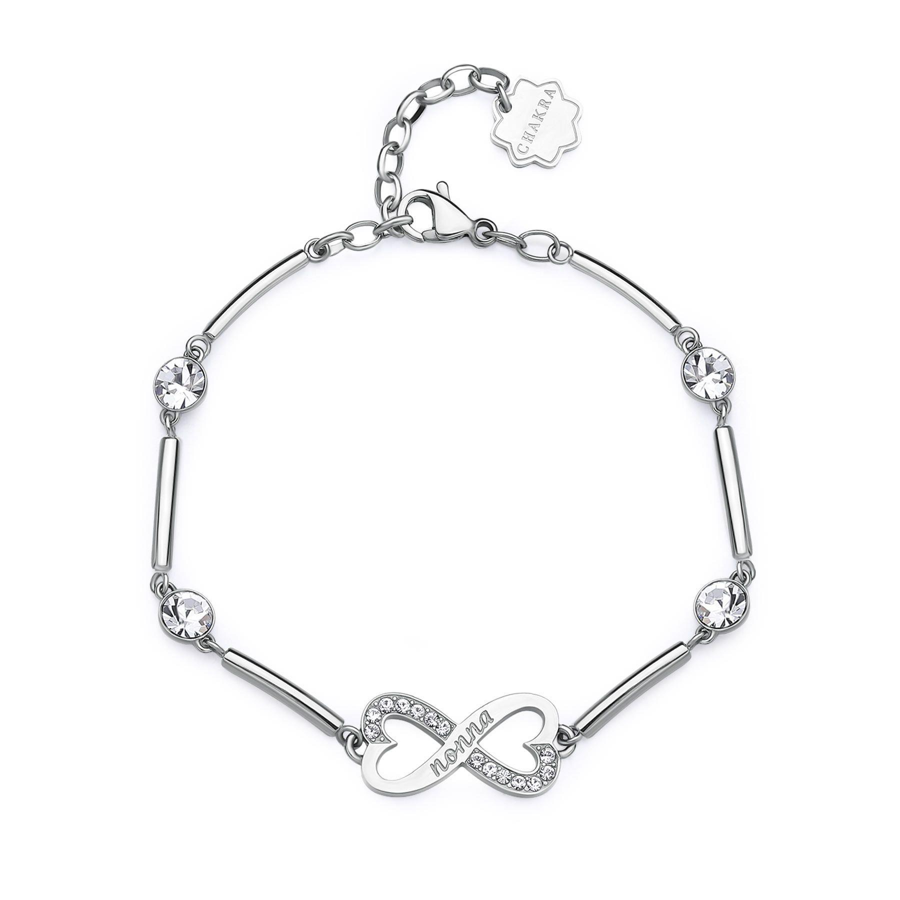 Bracciale Chakra in acciaio con infinito Nonna - BROSWAY