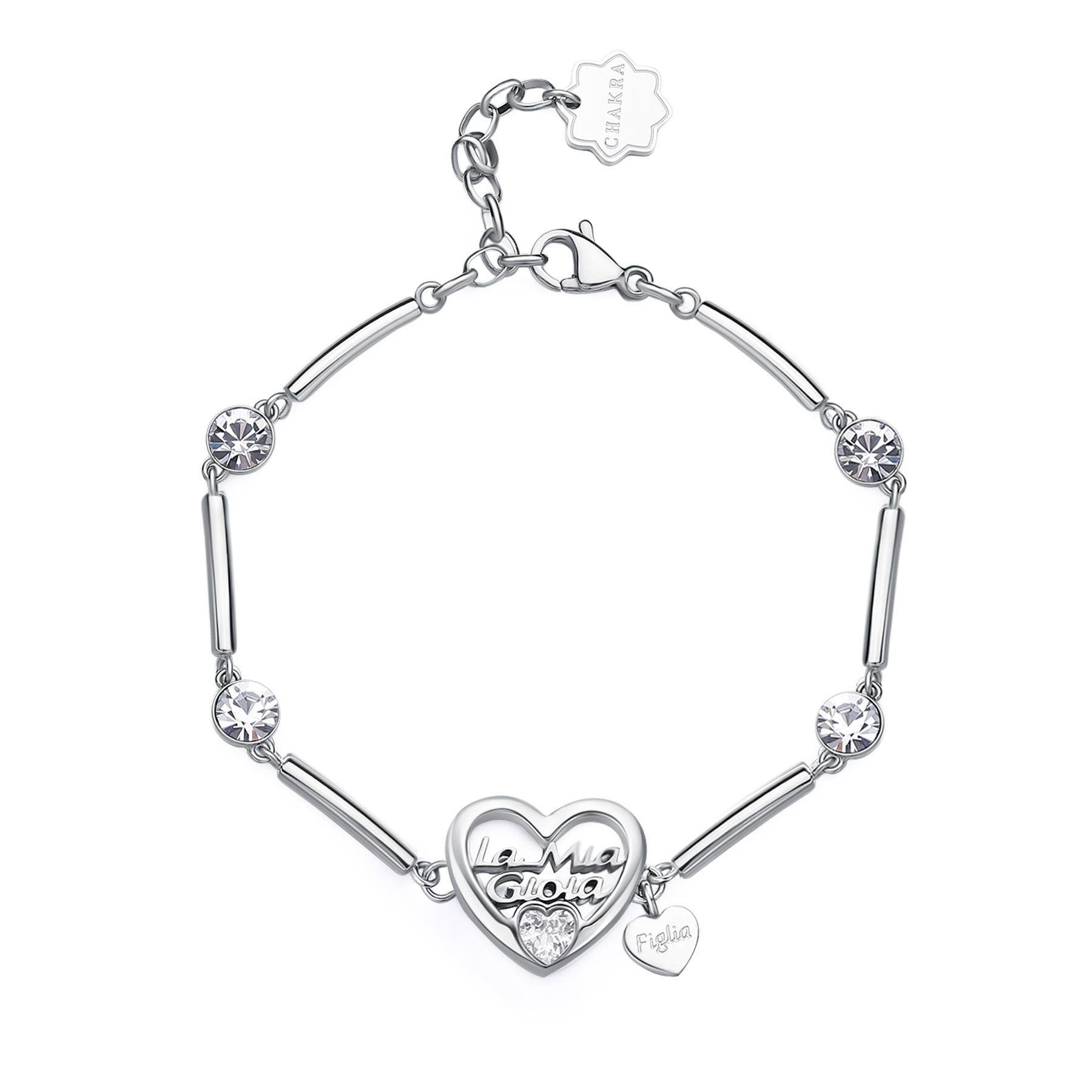 Bracciale Chakra in acciaio con cuore - BROSWAY