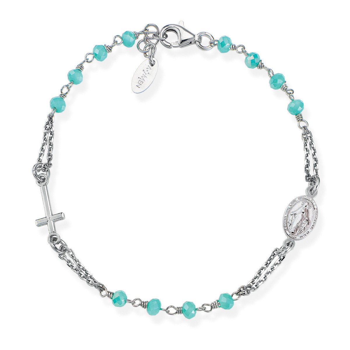 bracciale Con Charms fissi donna Argento 925 gioiello Amen Rosari - AMEN