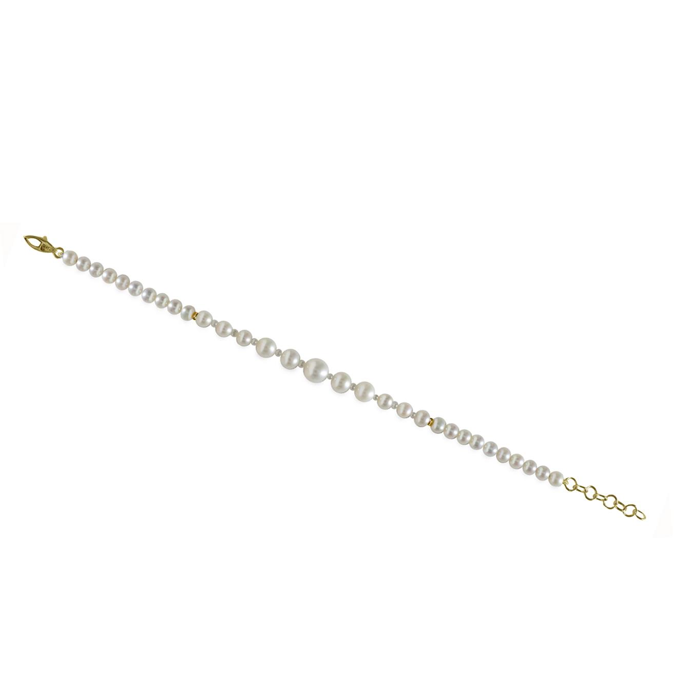 Gold bracelet with pearls - MAYUMI
